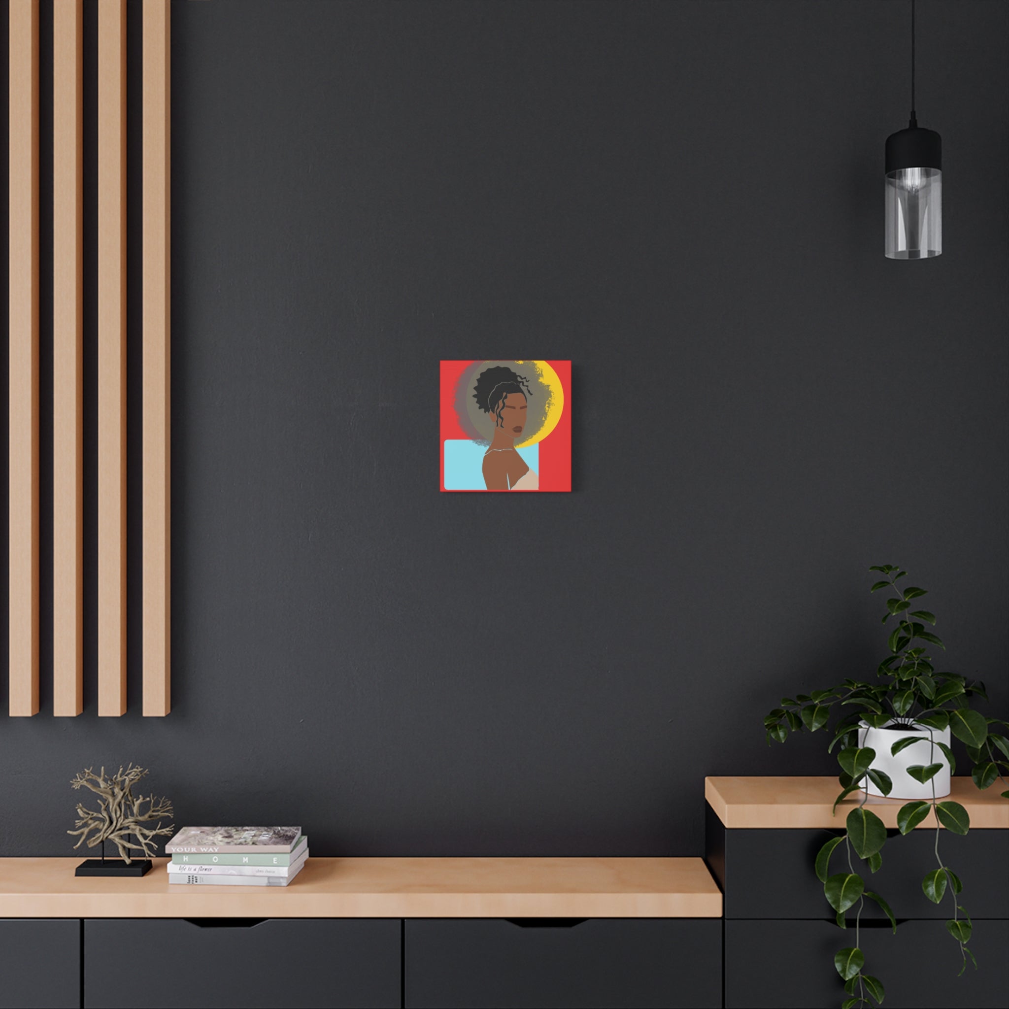 Woman With Curly Bun — Canvas Art
