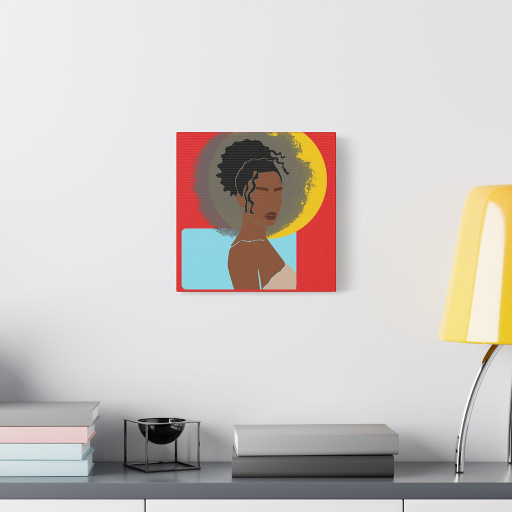 Woman With Curly Bun — Canvas Art