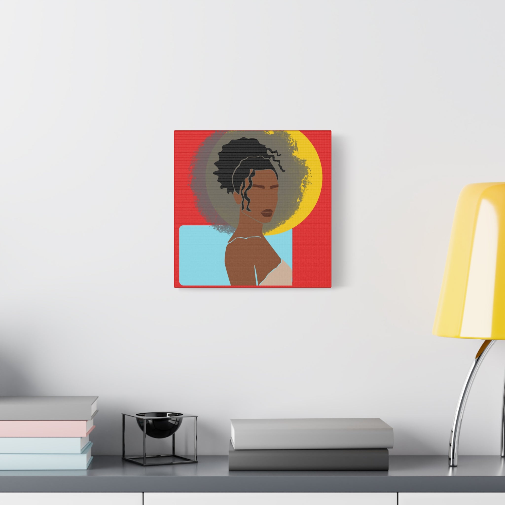 Woman With Curly Bun — Canvas Art