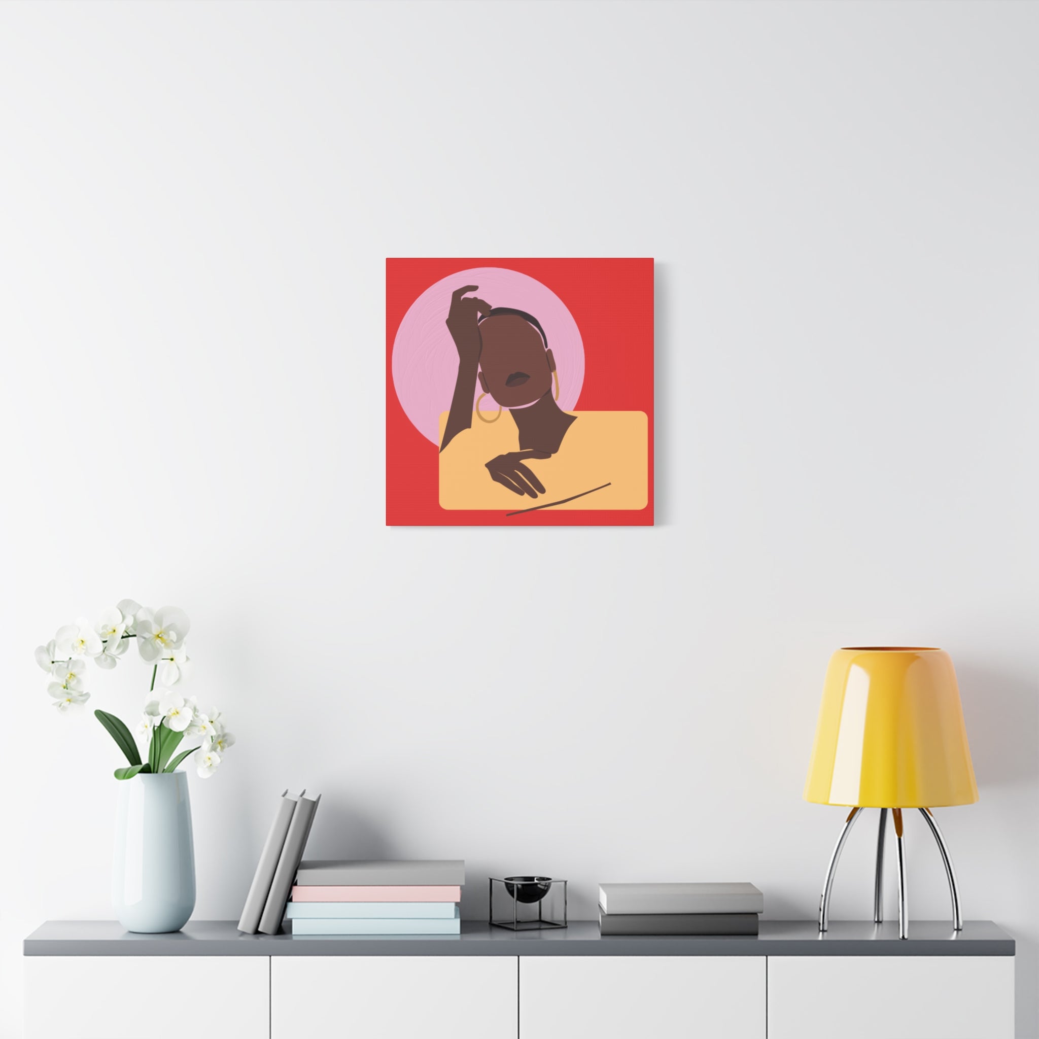 Abstract Afrocentric Portrait - Canvas Art