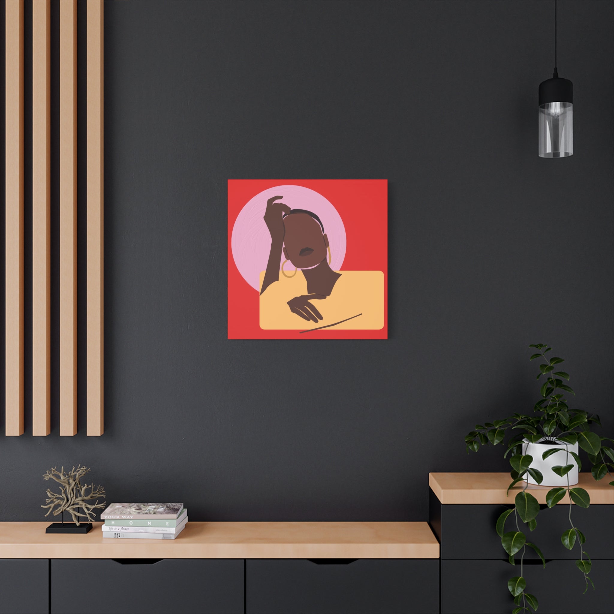 Abstract Afrocentric Portrait - Canvas Art