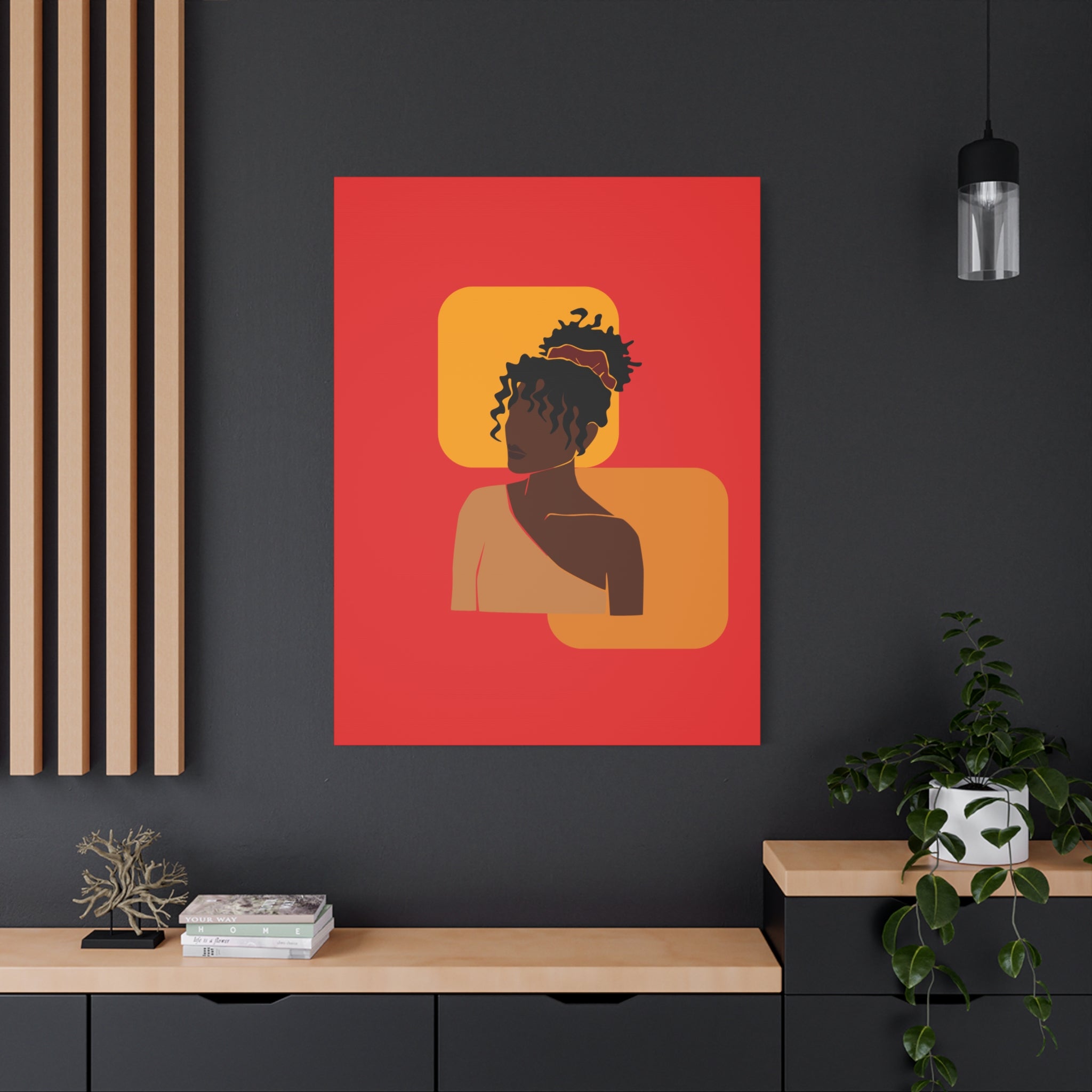 Afrocentric Black Woman - Canvas Art