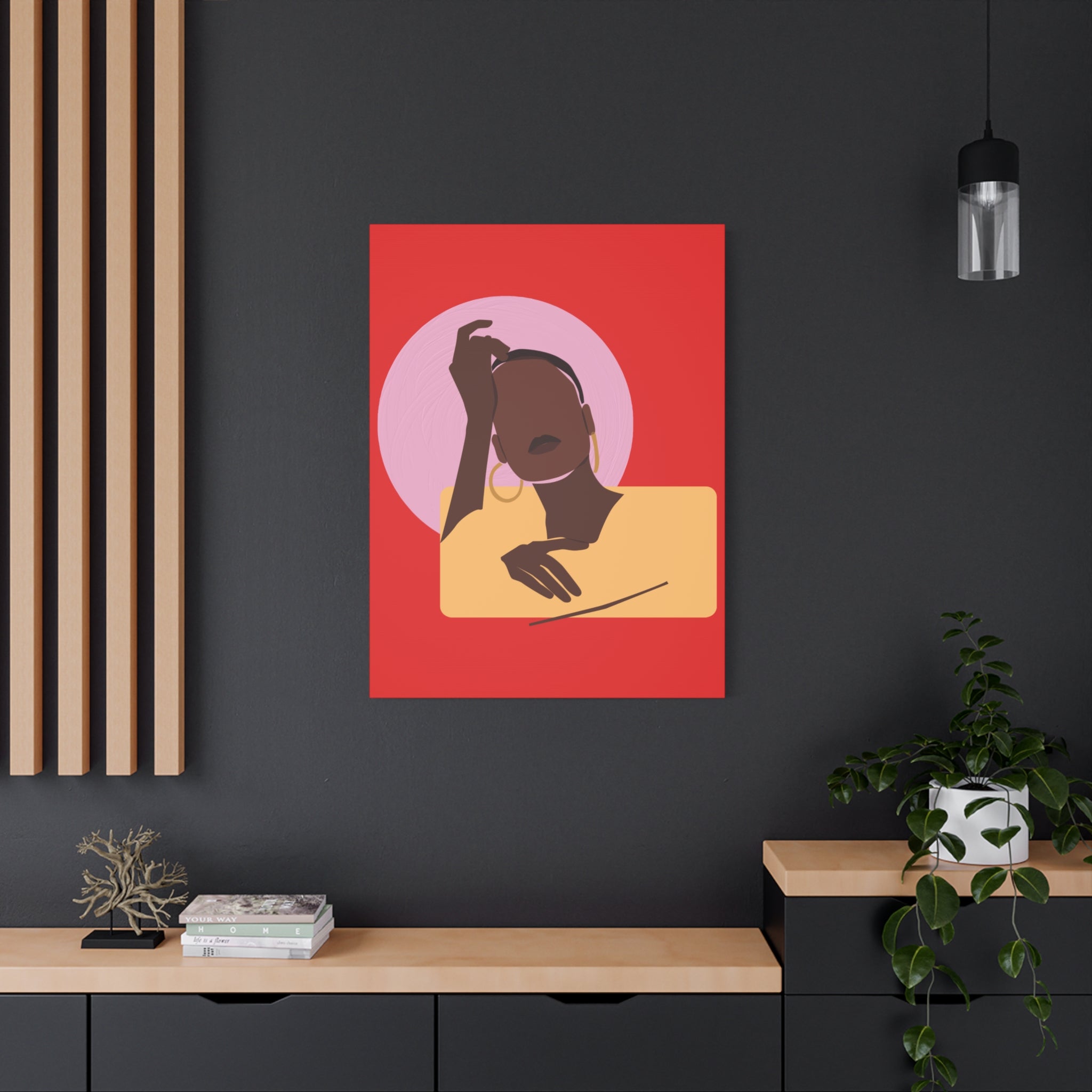 Abstract Afrocentric Portrait - Canvas Art