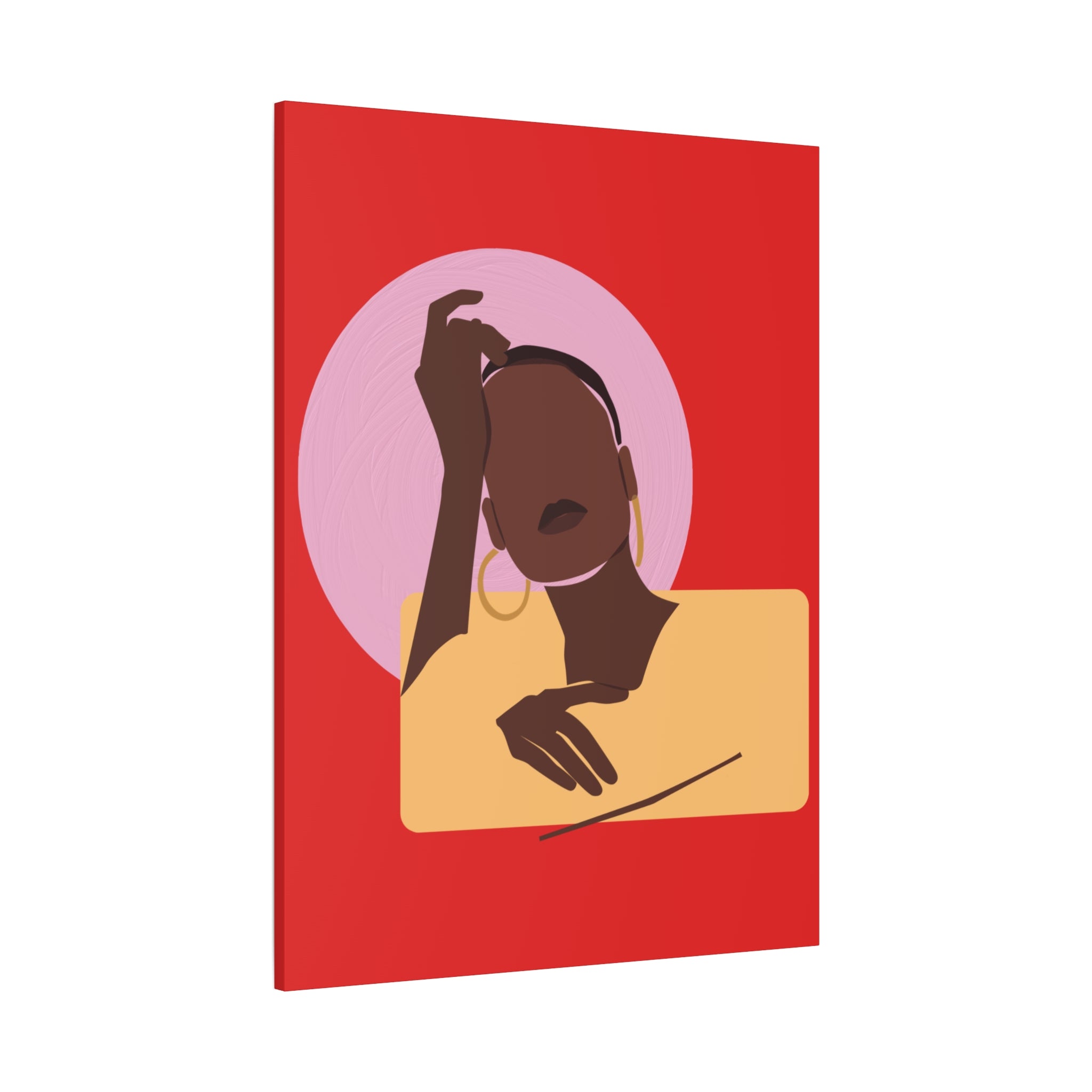 Abstract Afrocentric Portrait - Canvas Art