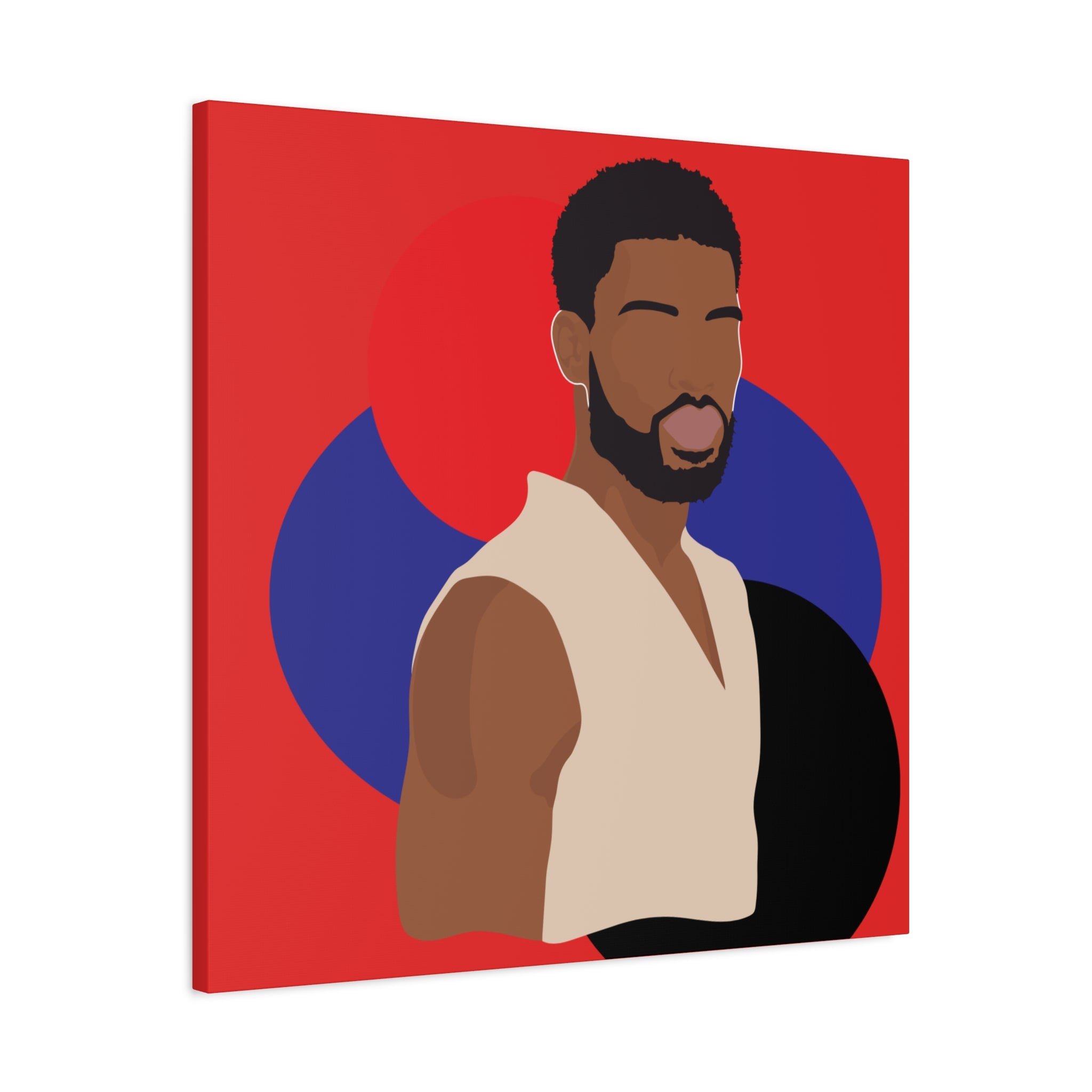 Minimalist Afro Male – Canvas Art