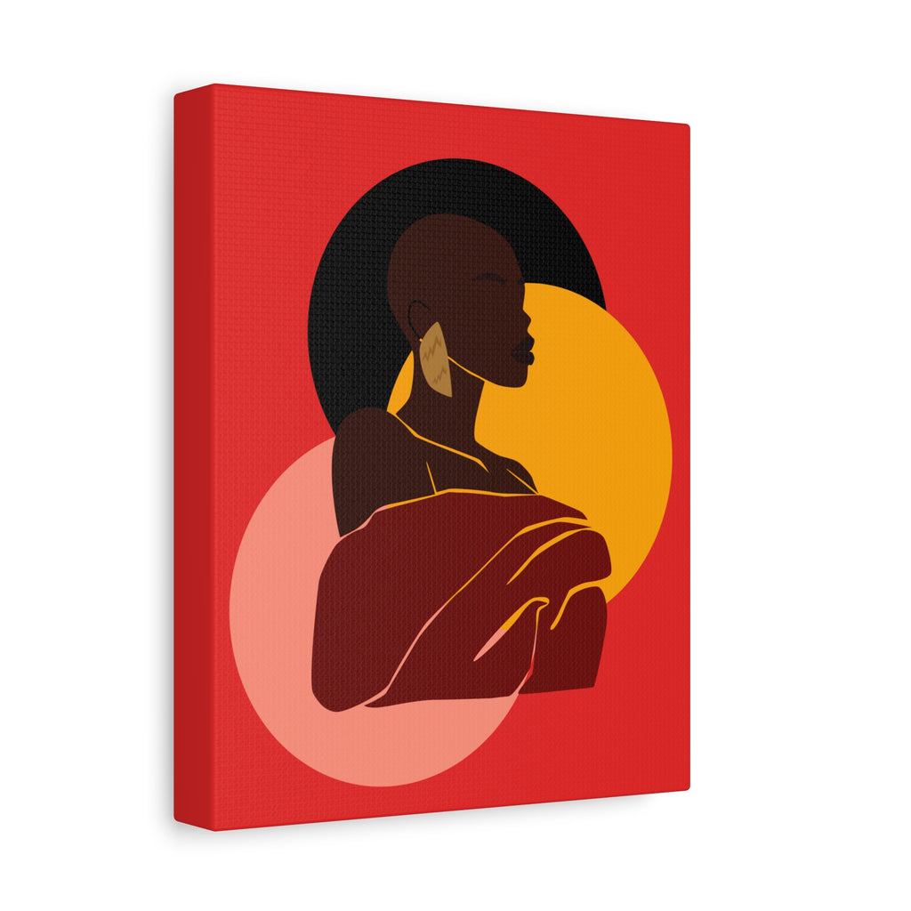 Bold Woman with Circles  –Canvas Art