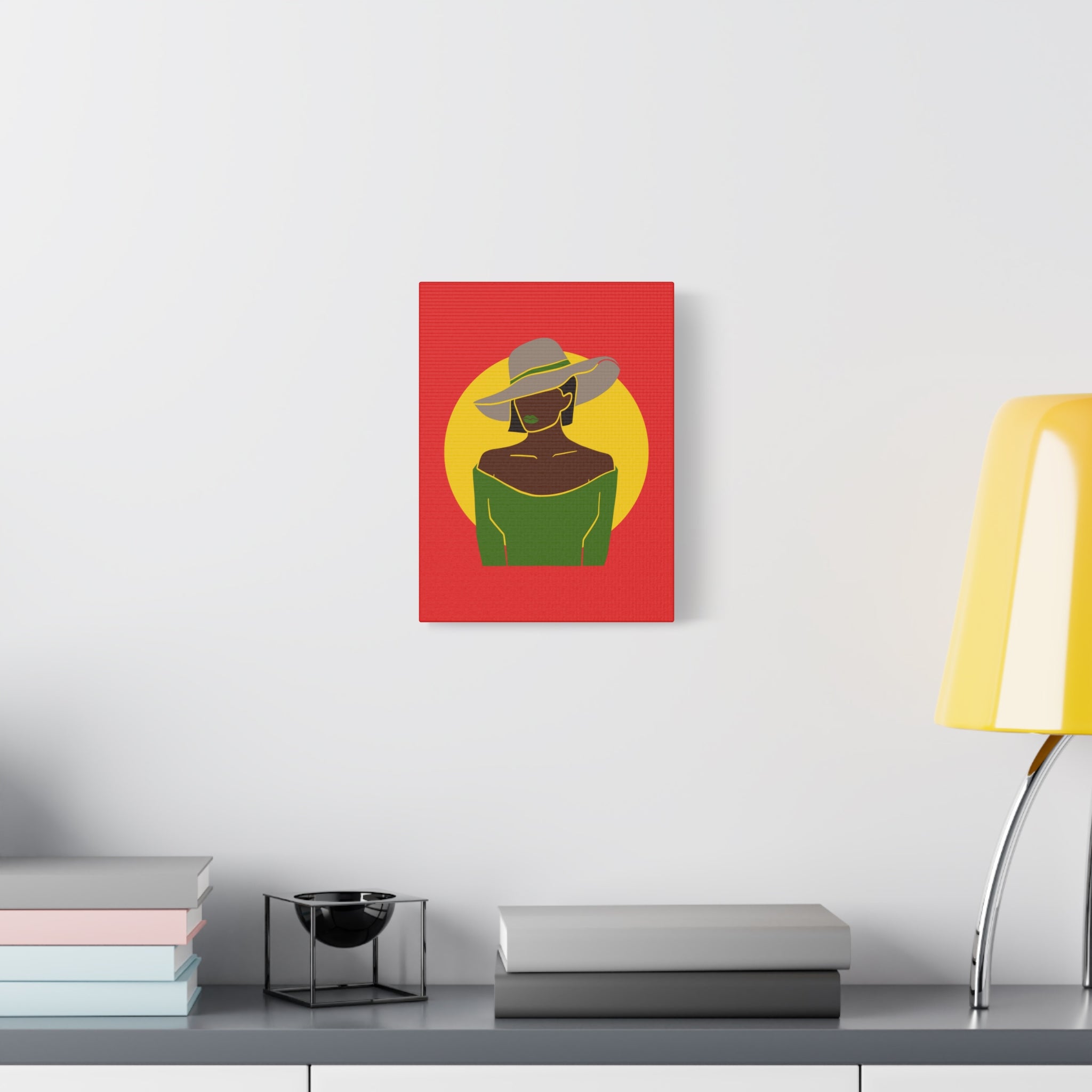 Afro Woman with Hat – Canvas Art