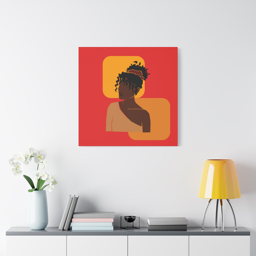 Afrocentric Black Woman - Canvas Art