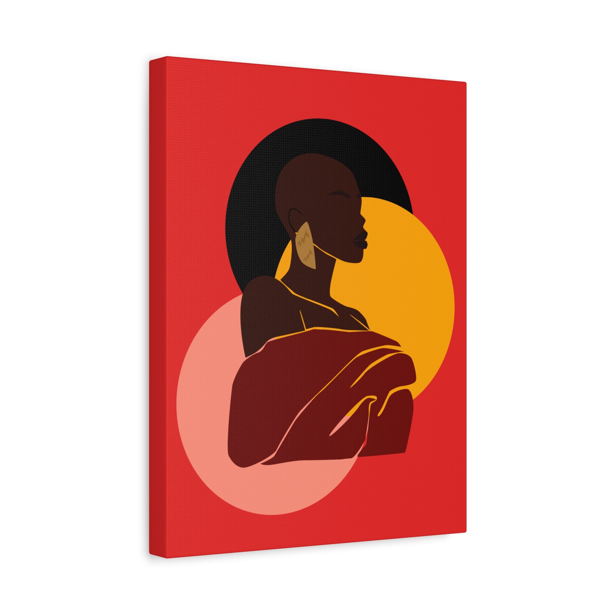 Bold Woman with Circles  –Canvas Art