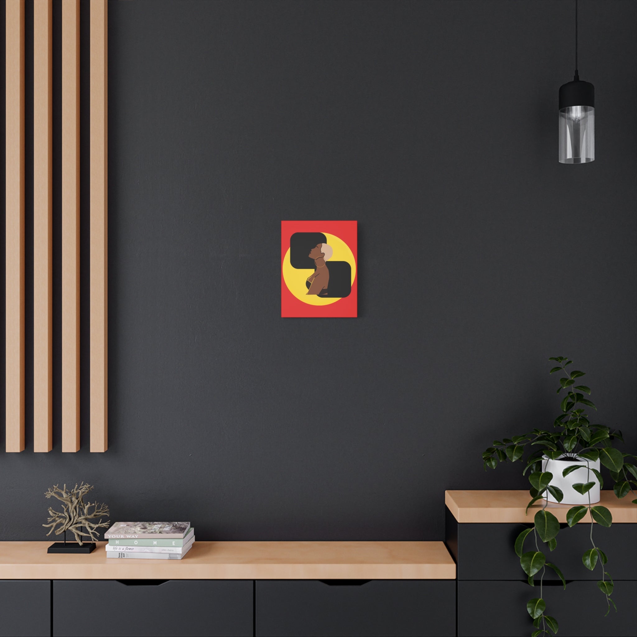 Bold Yellow and Black Woman – Canvas Art