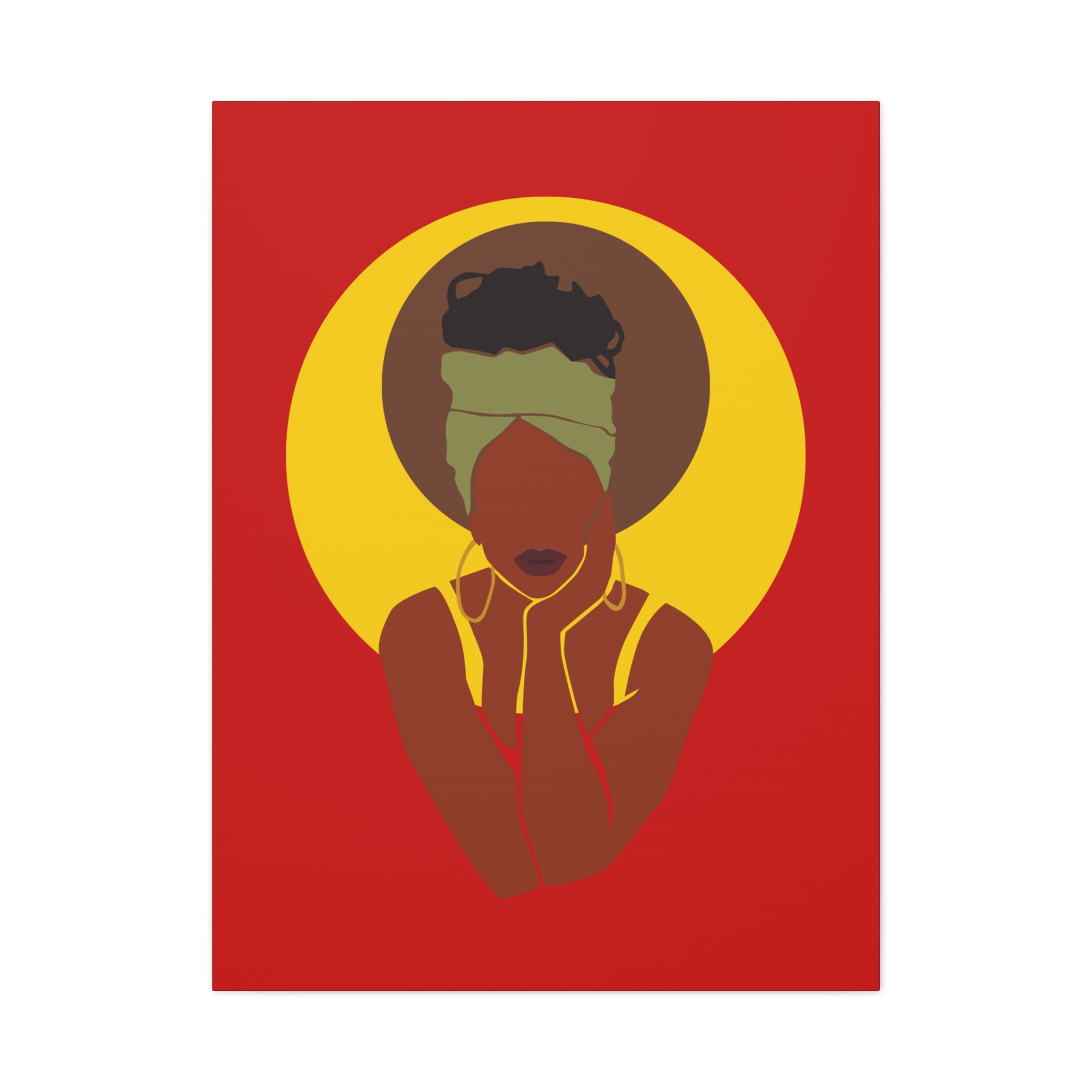 Afrocentric Woman Silhouette  — Canvas Art