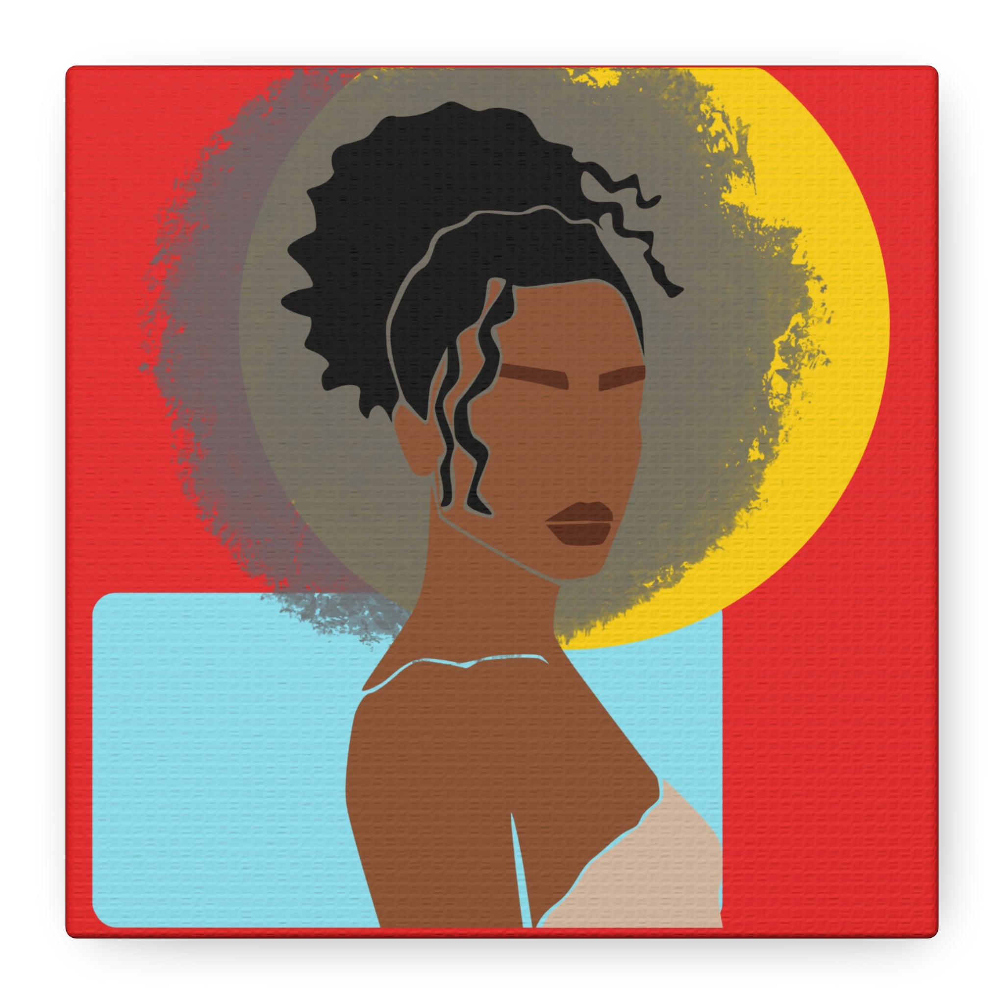 Woman With Curly Bun — Canvas Art