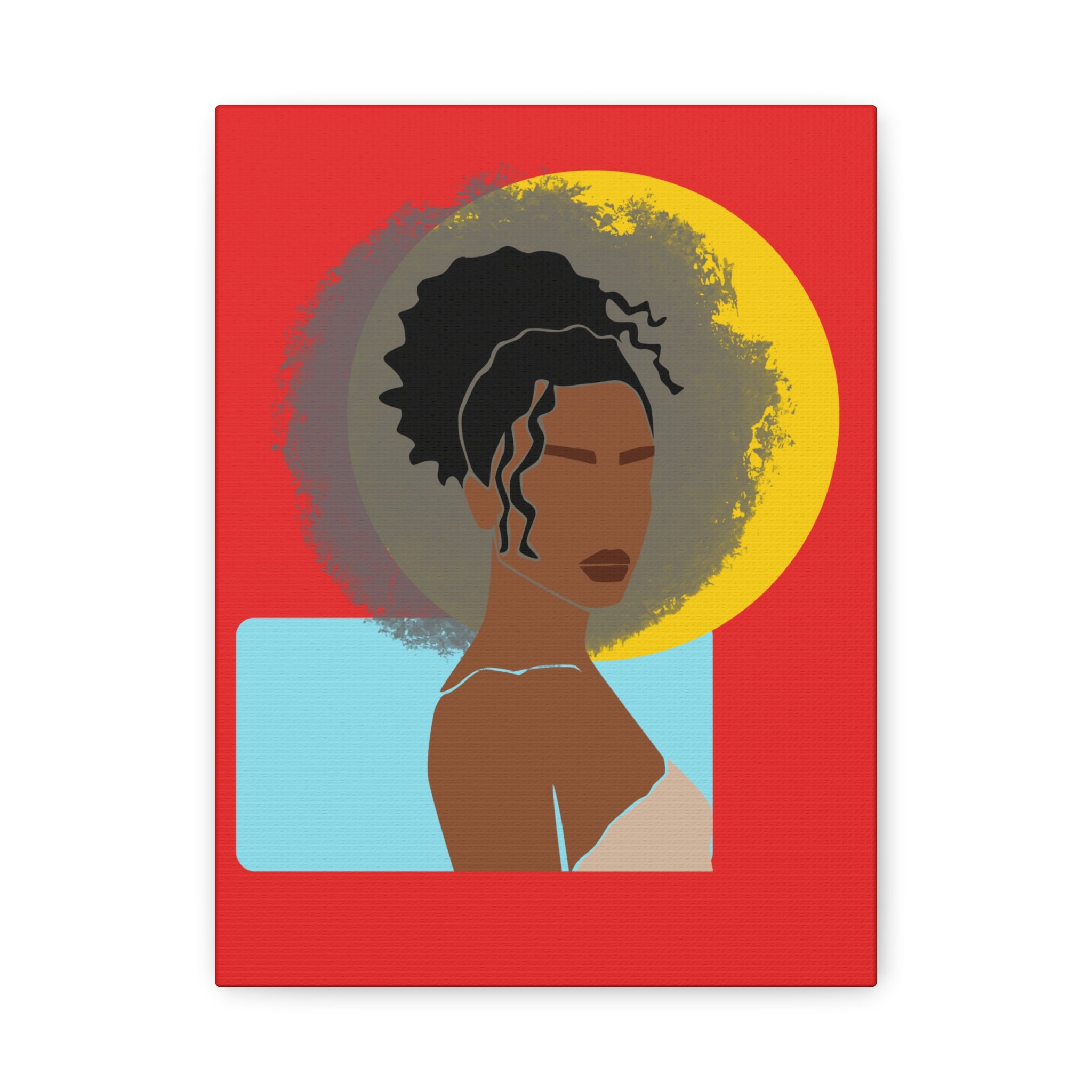 Woman With Curly Bun — Canvas Art