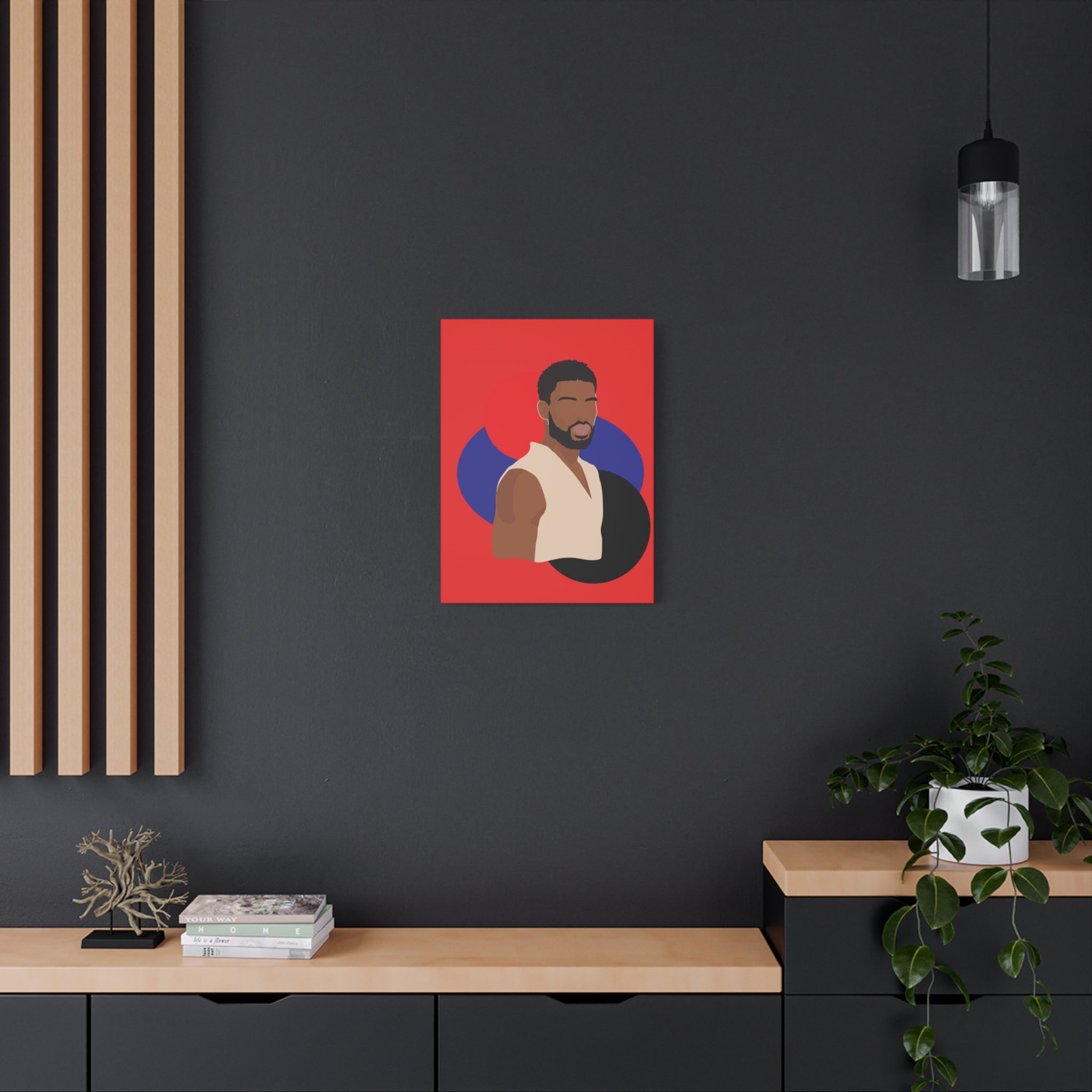 Minimalist Afro Male – Canvas Art