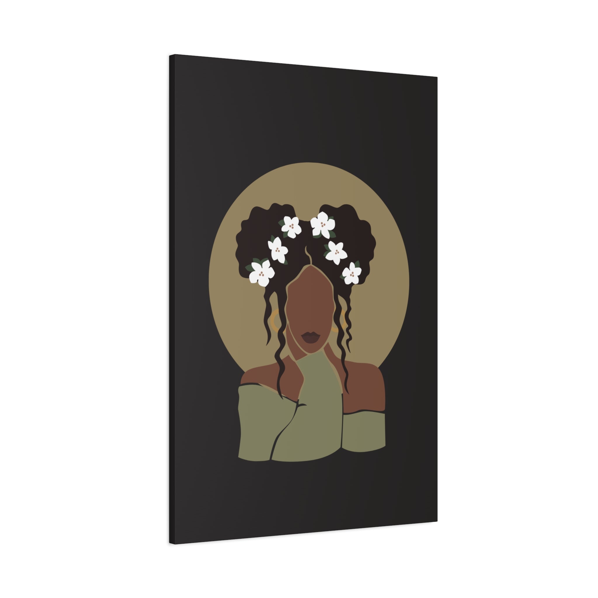 Floral Halo Woman – Canvas Art
