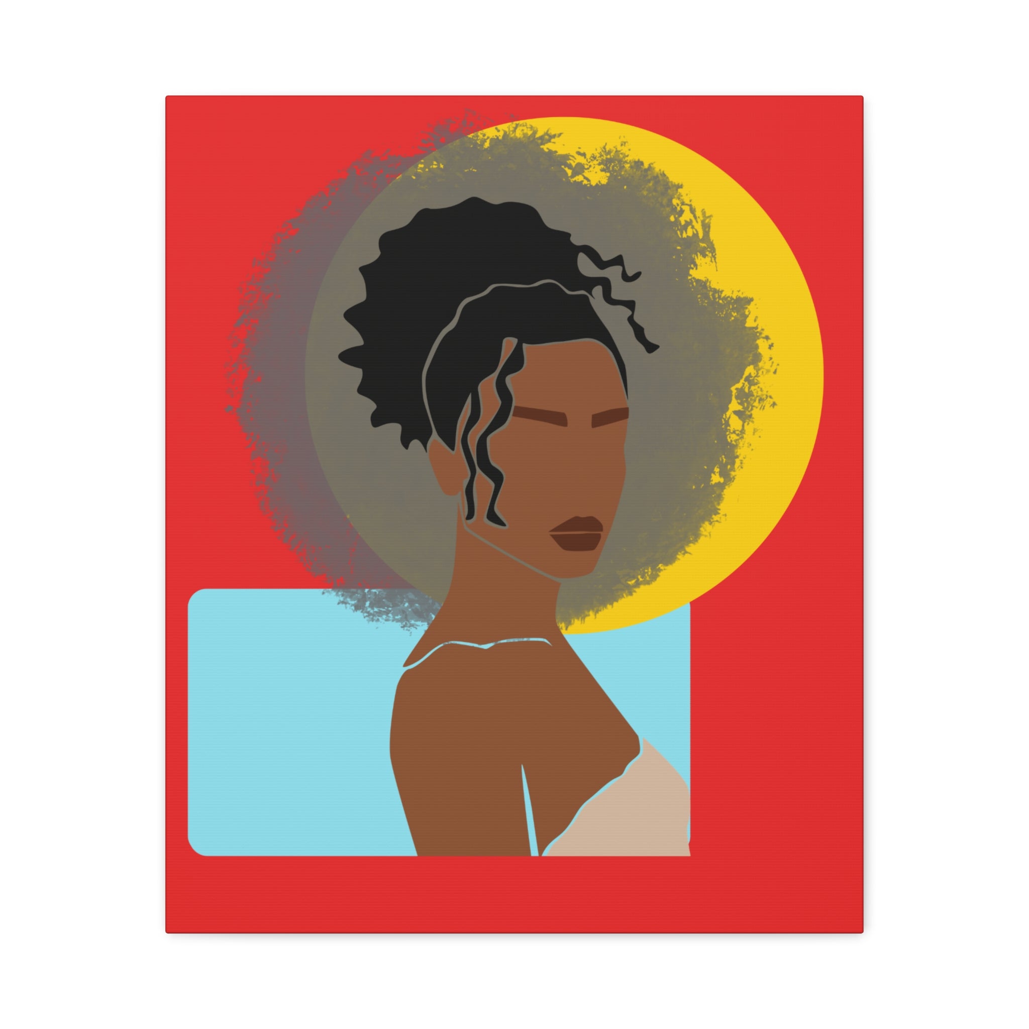 Woman With Curly Bun — Canvas Art