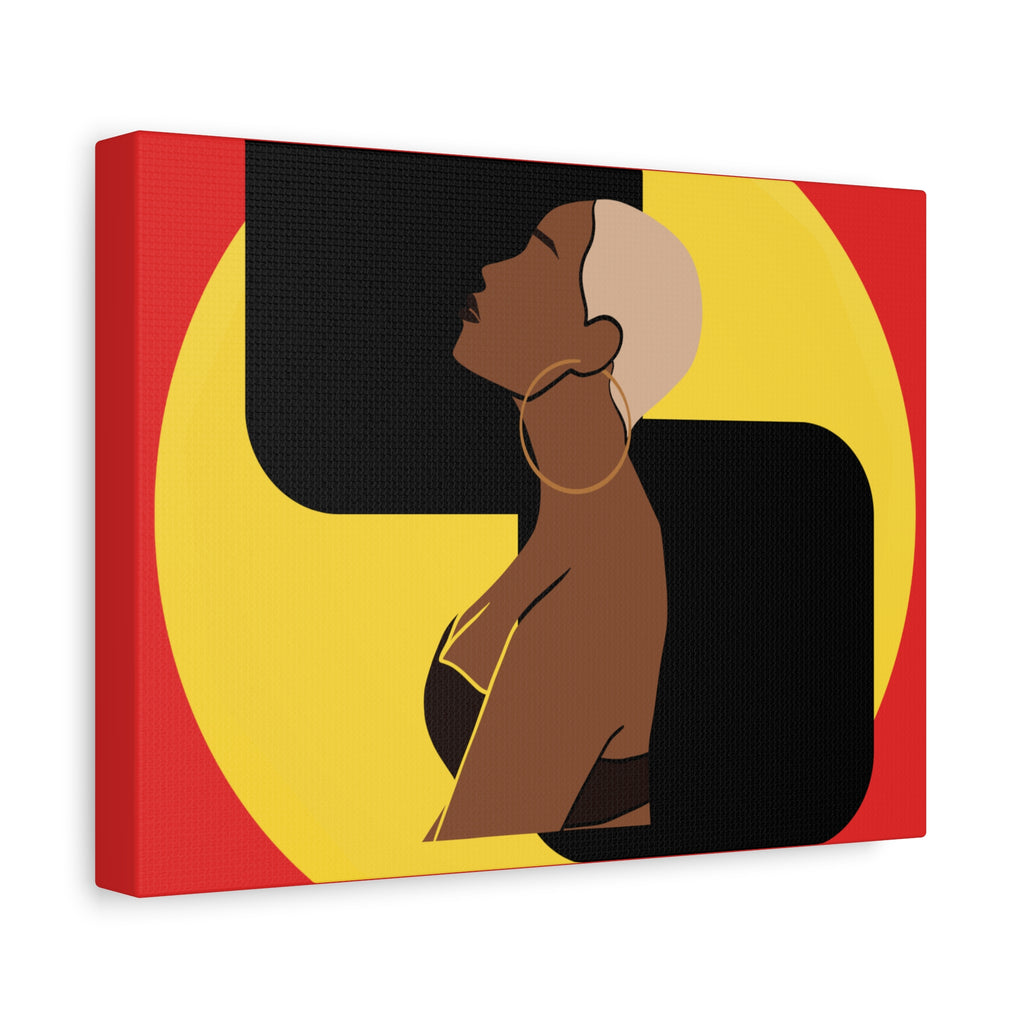 Bold Yellow and Black Woman – Canvas Art