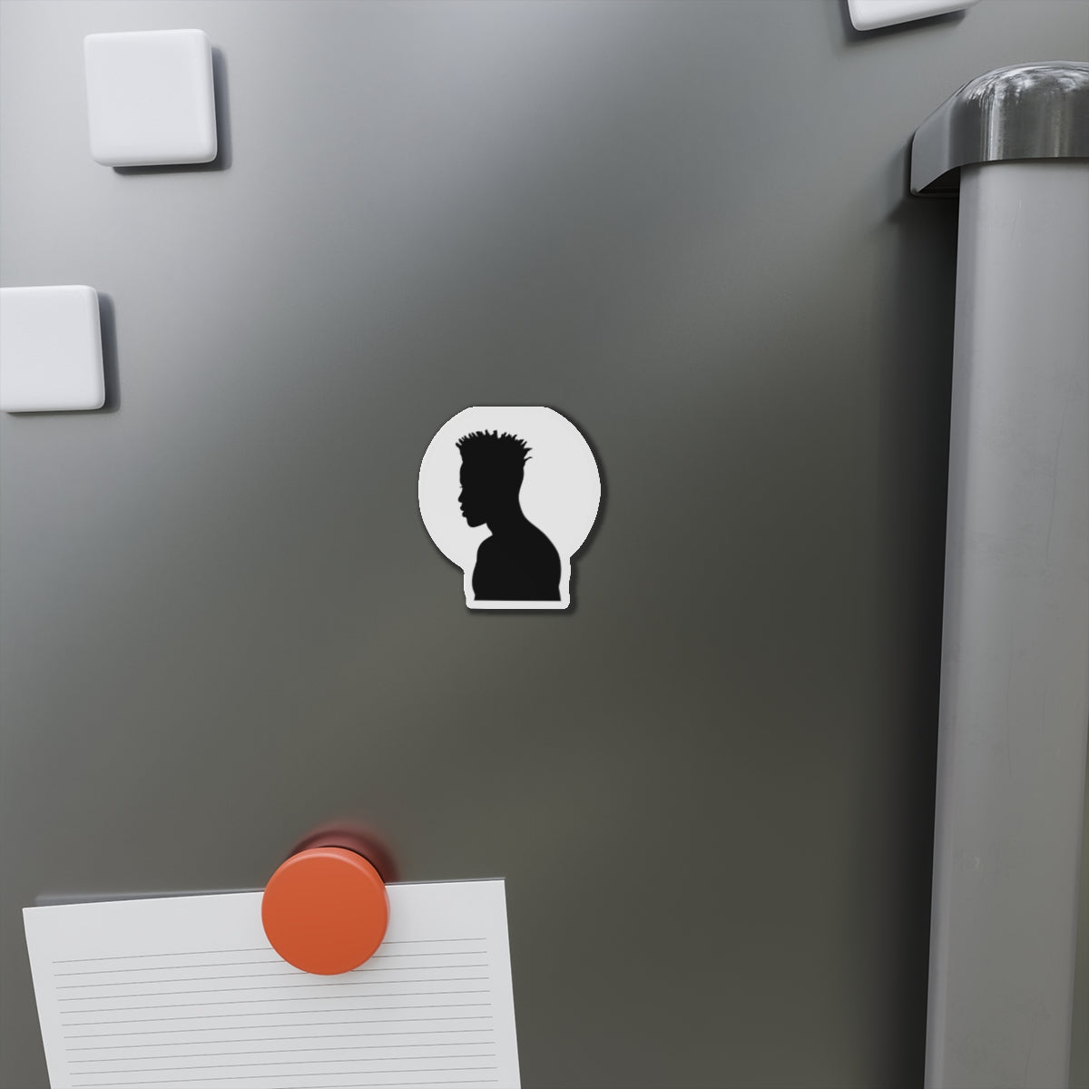 Black Male Head Silhouette — Magnet