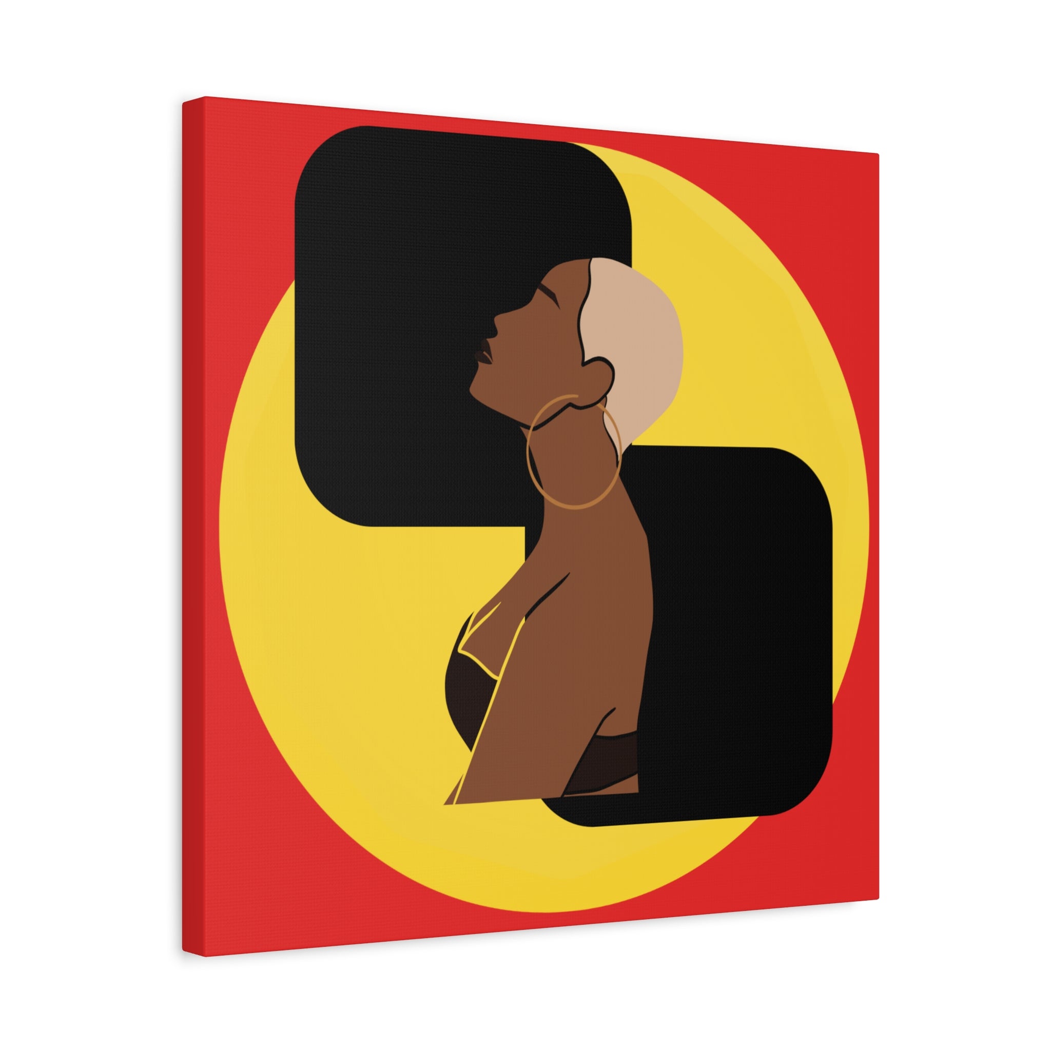 Bold Yellow and Black Woman – Canvas Art