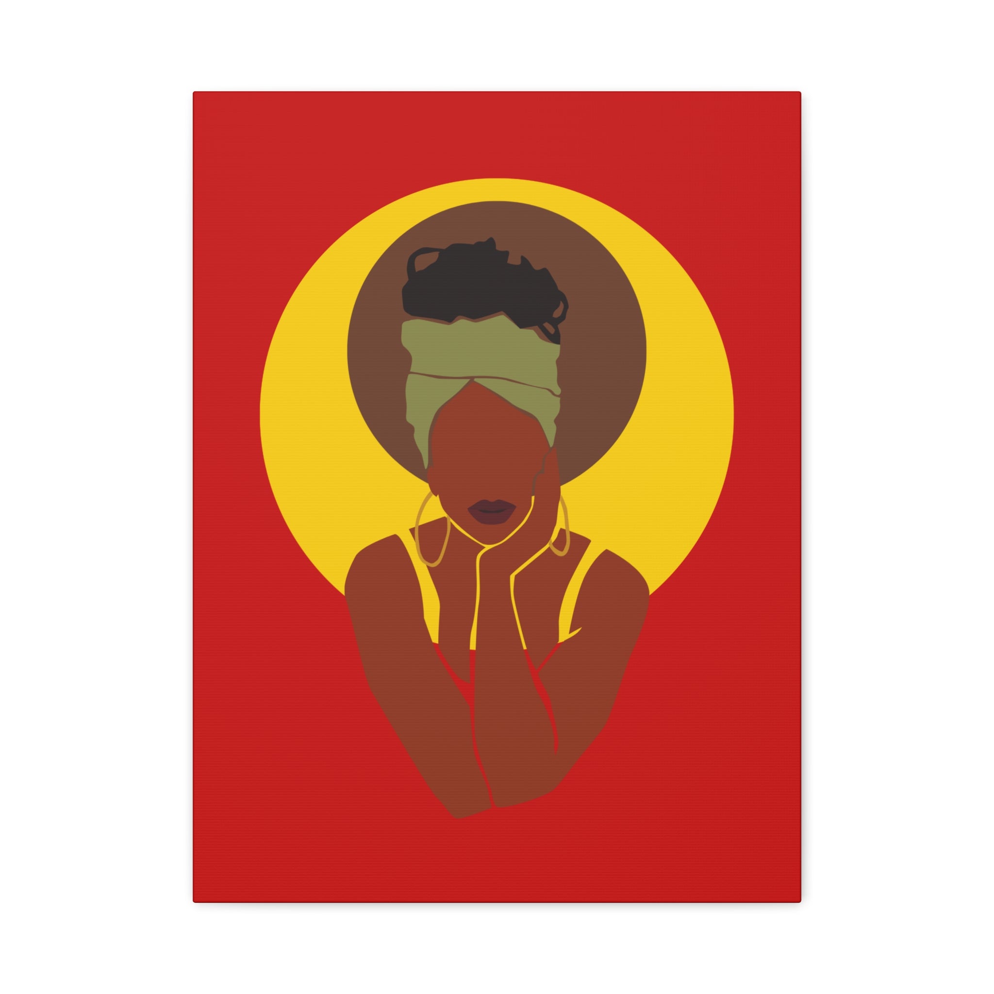 Afrocentric Woman Silhouette  — Canvas Art