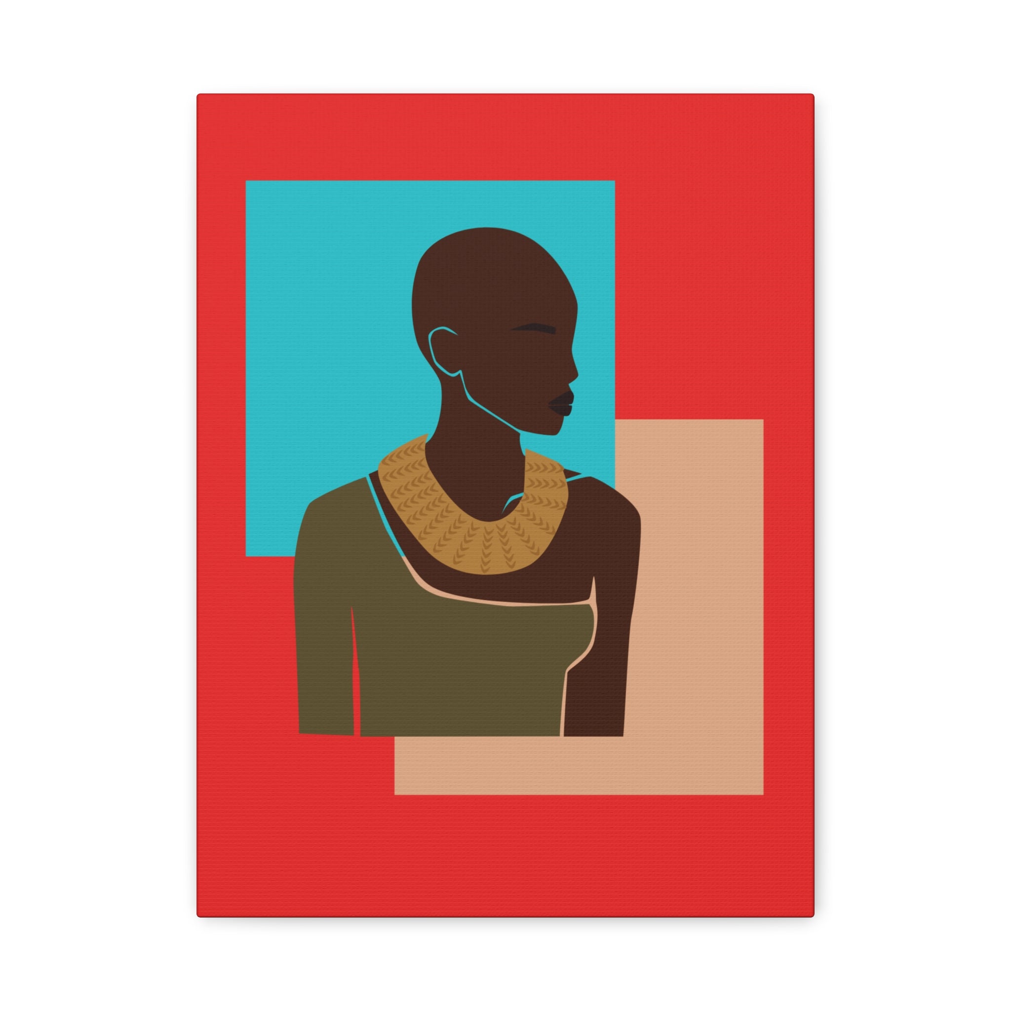 Bold Geometric Art of Woman - Canvas Art