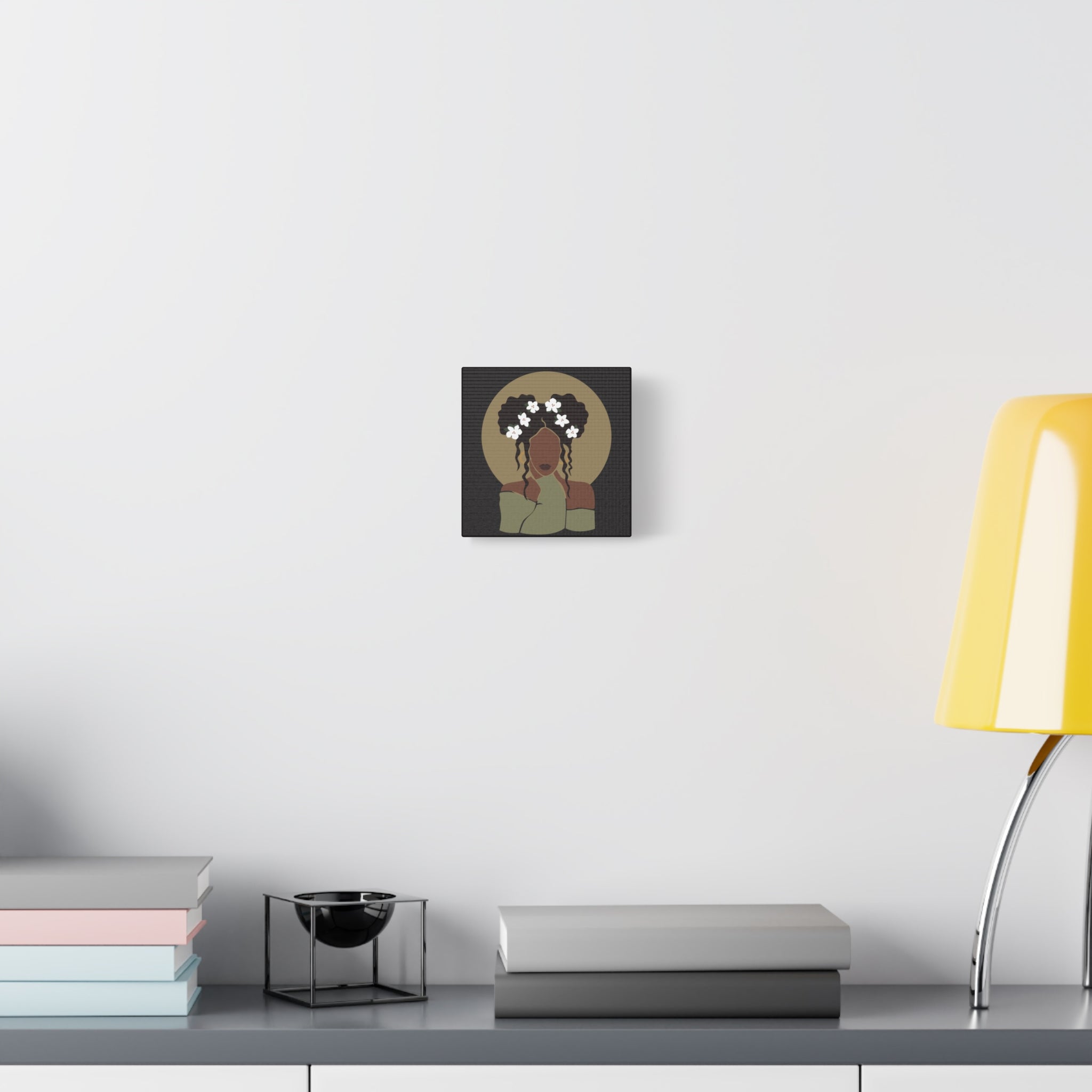 Floral Halo Woman – Canvas Art
