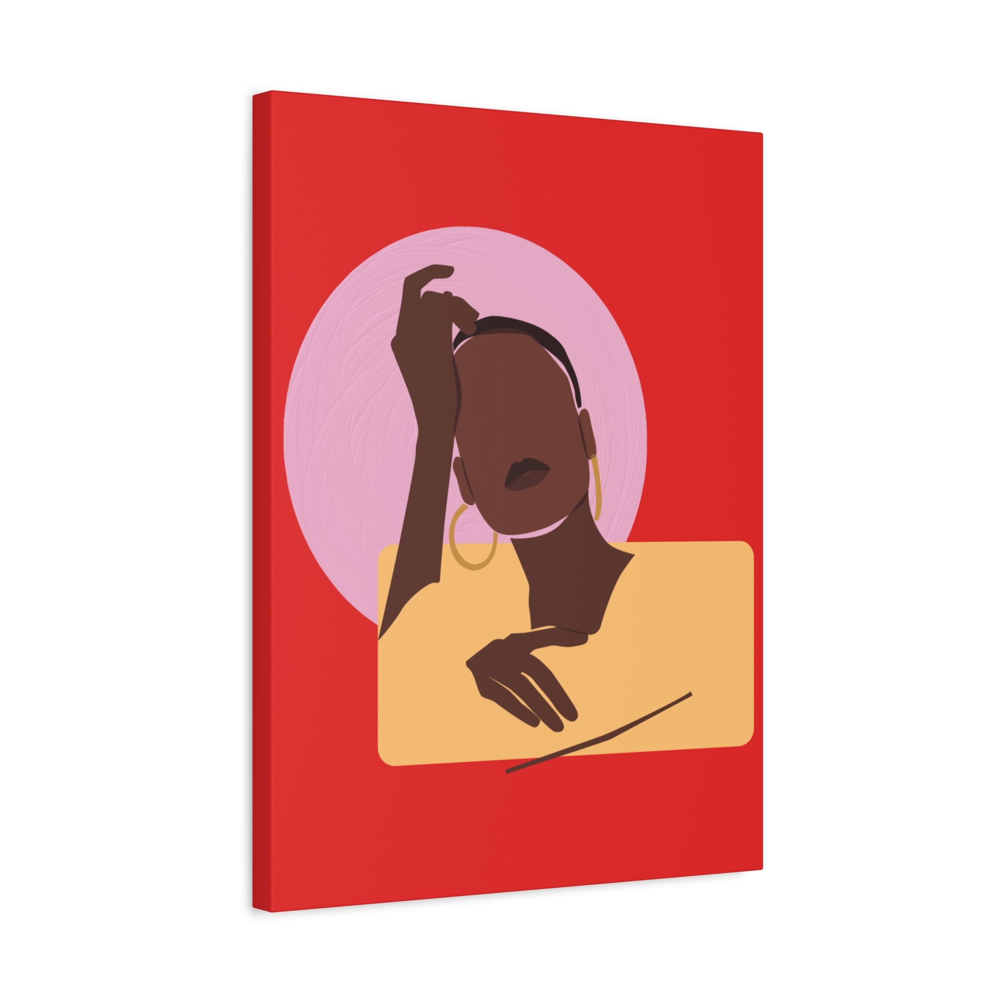 Abstract Afrocentric Portrait - Canvas Art