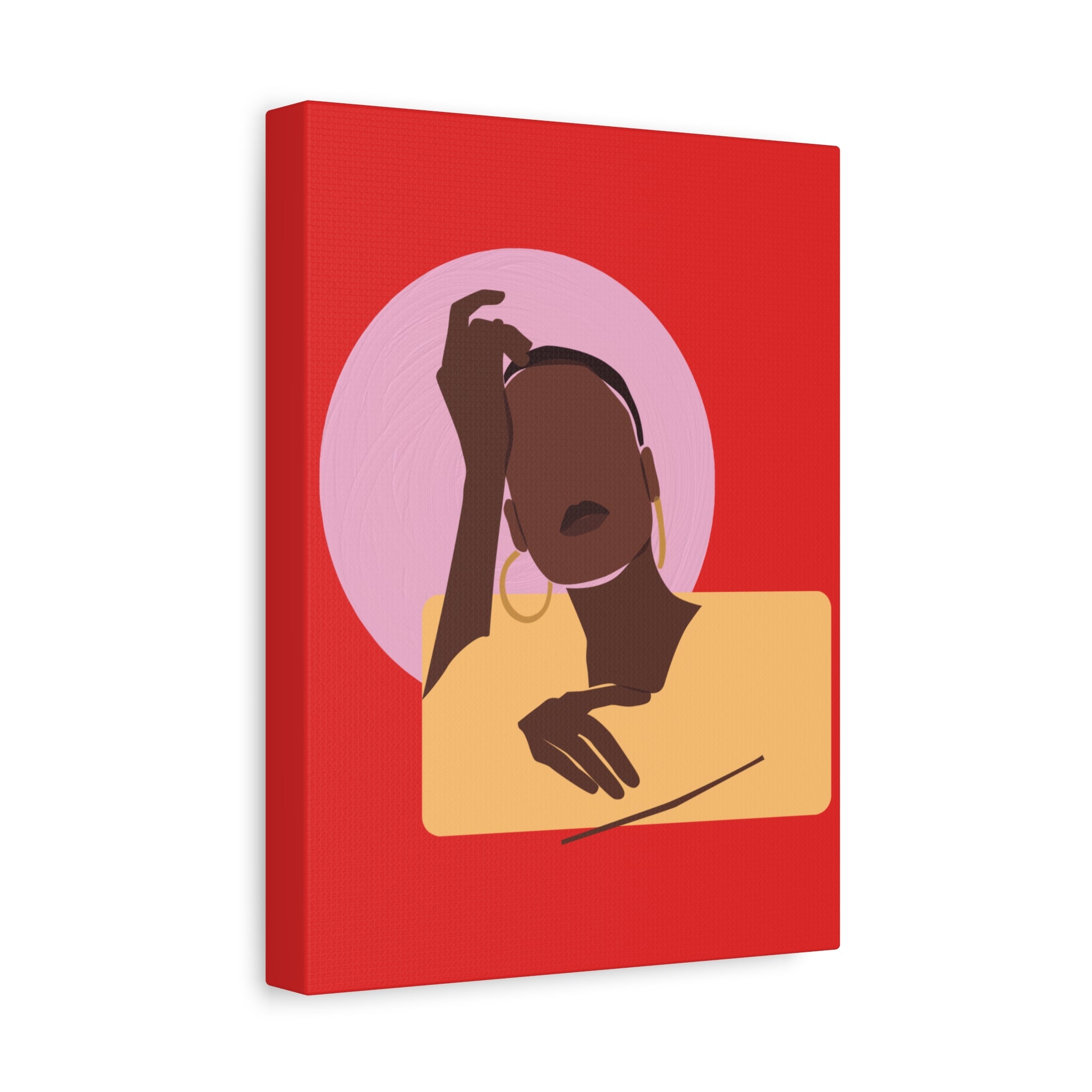 Abstract Afrocentric Portrait - Canvas Art