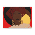 African Woman Black, Brown, and Yellow — Canvas Art