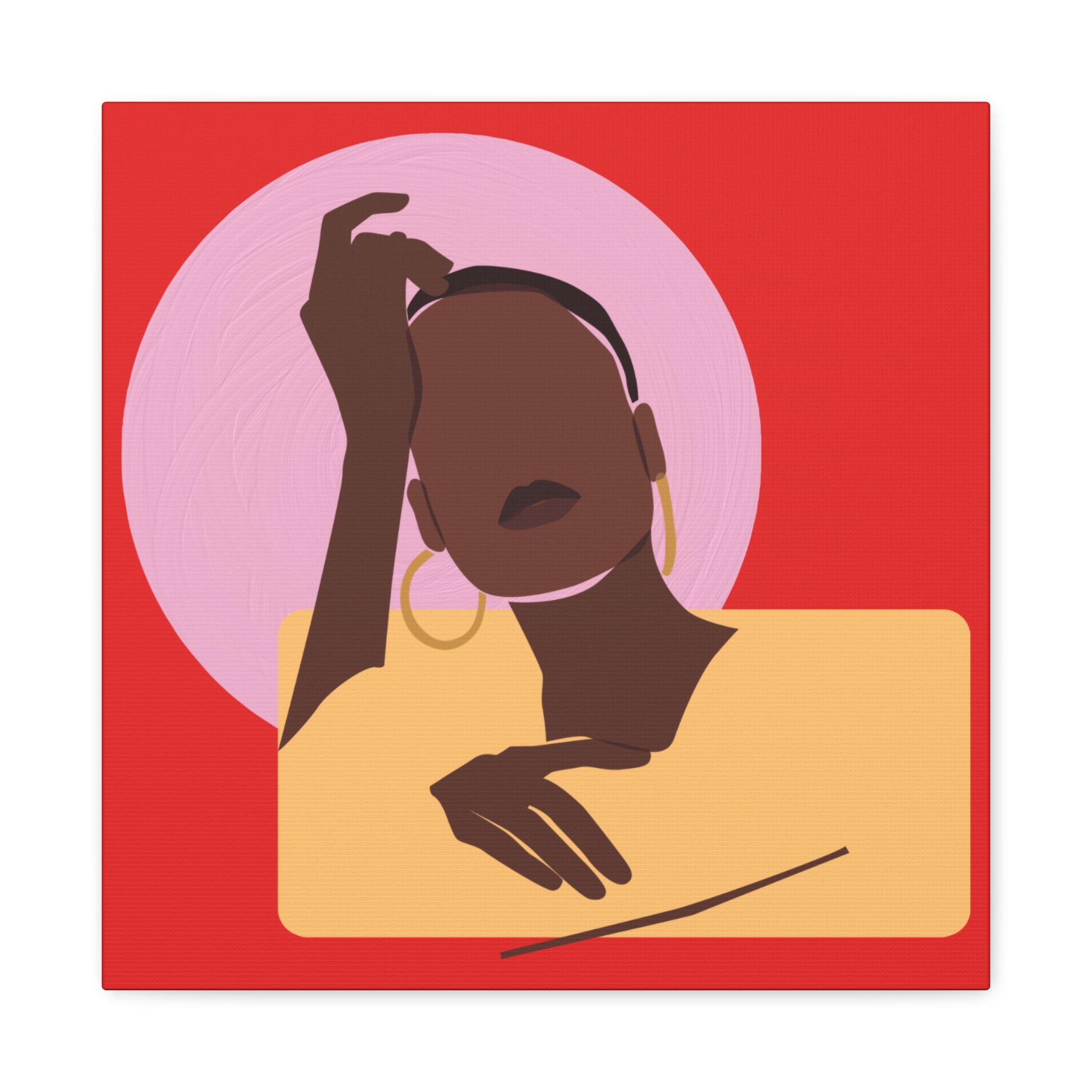 Abstract Afrocentric Portrait - Canvas Art