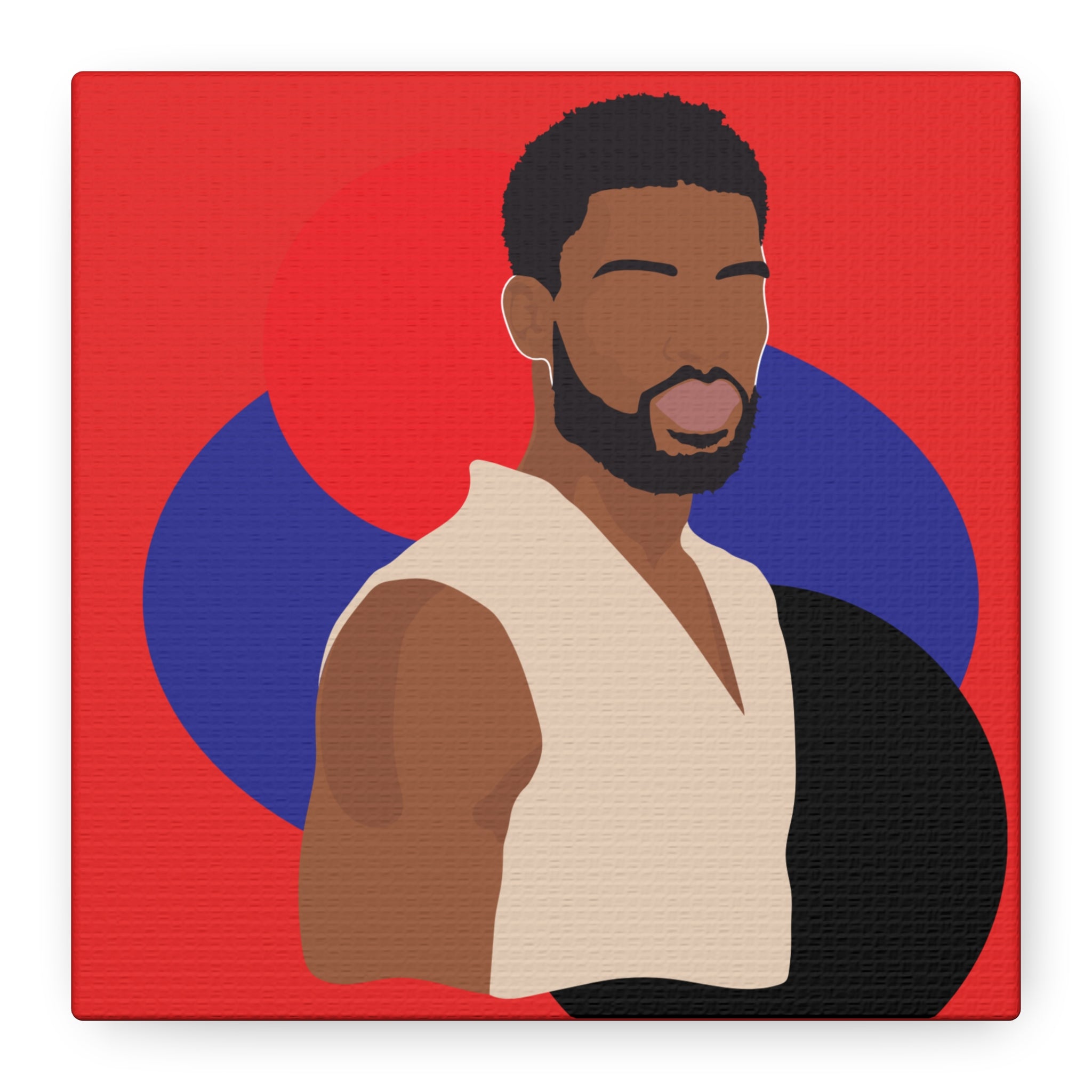 Minimalist Afro Male – Canvas Art