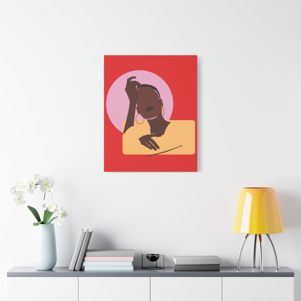 Abstract Afrocentric Portrait - Canvas Art