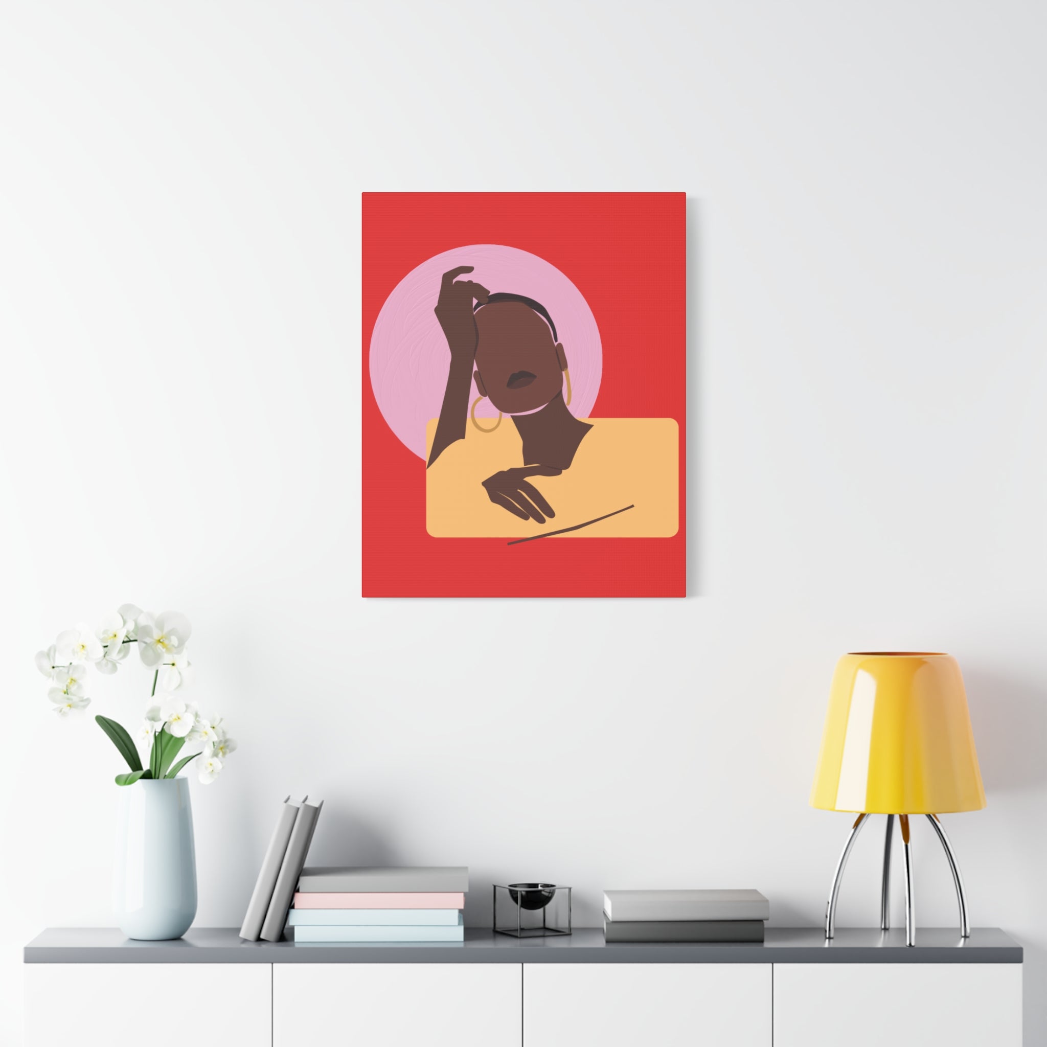 Abstract Afrocentric Portrait - Canvas Art