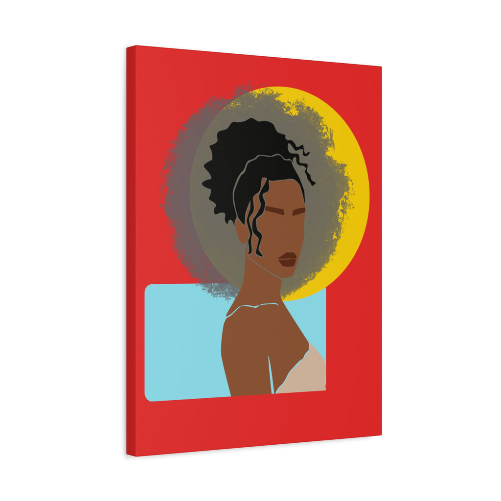 Woman With Curly Bun — Canvas Art
