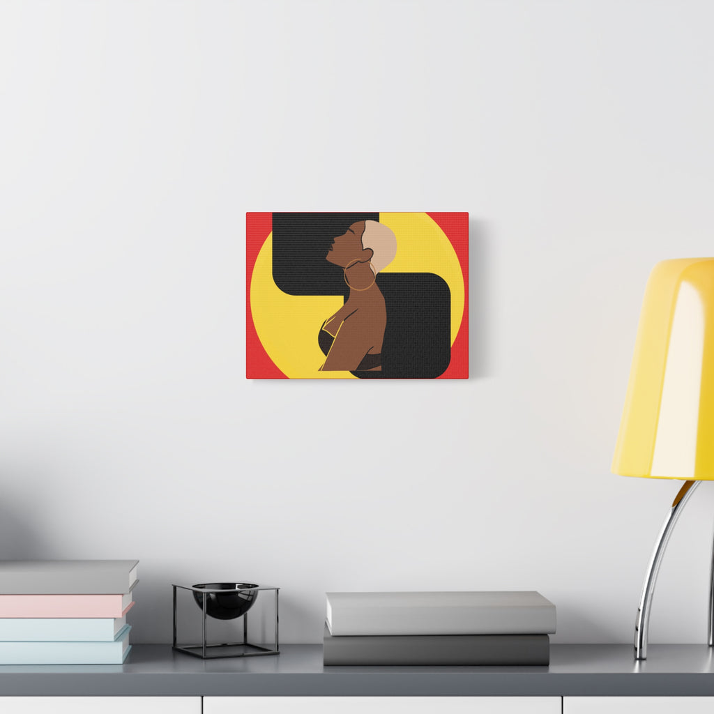Bold Yellow and Black Woman – Canvas Art