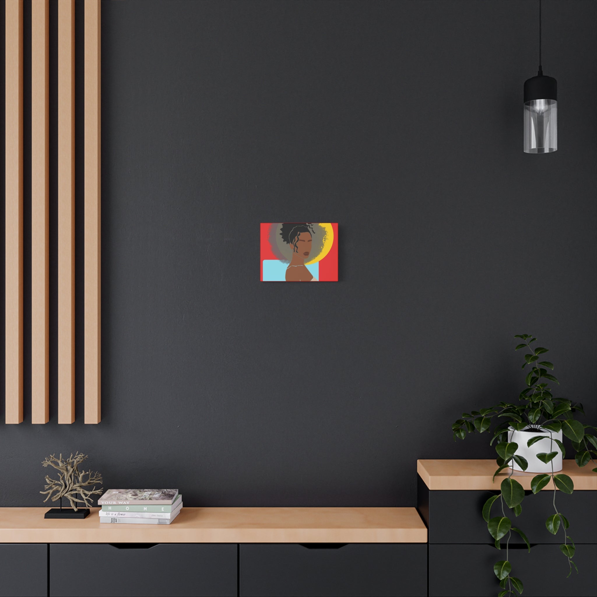 Woman With Curly Bun — Canvas Art