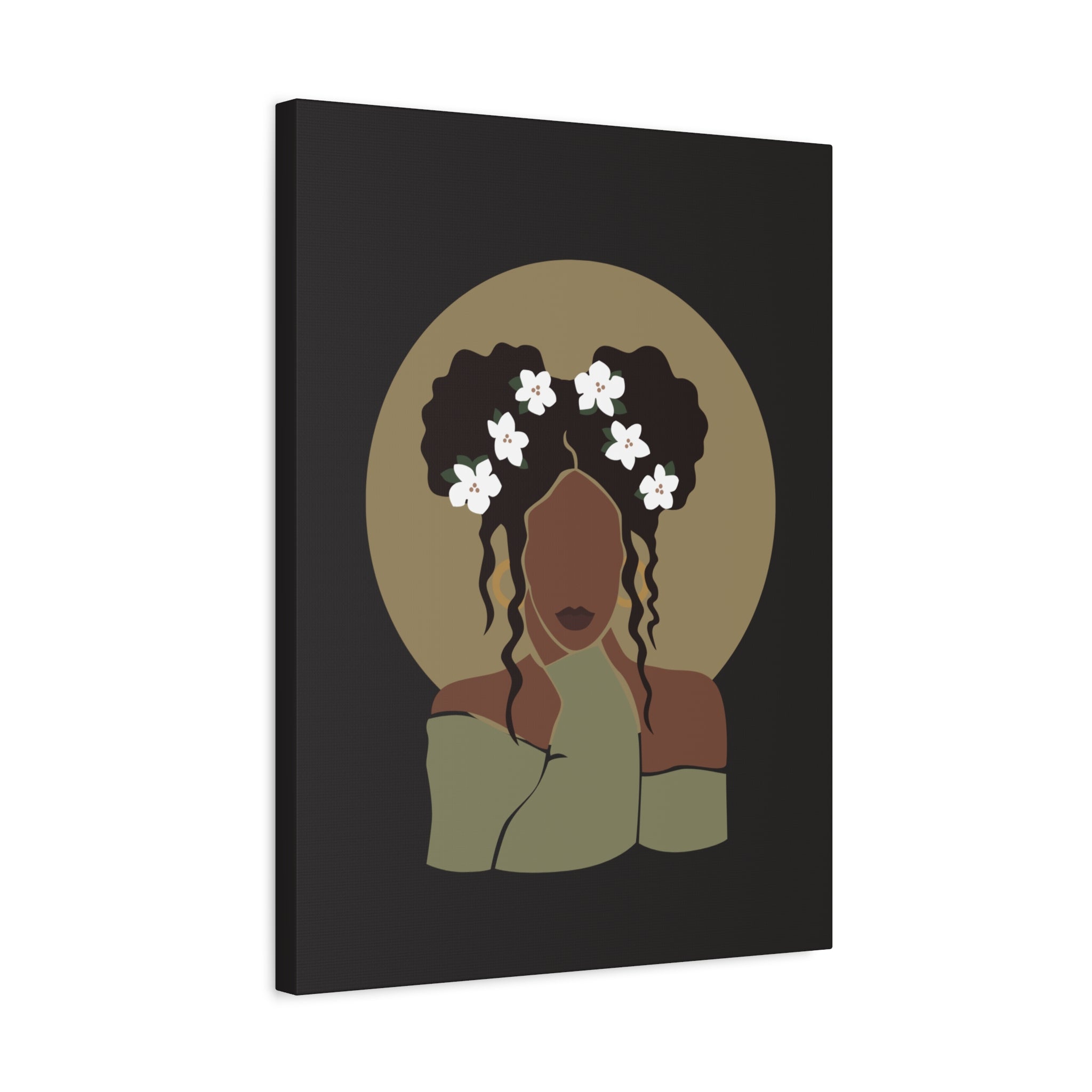 Floral Halo Woman – Canvas Art