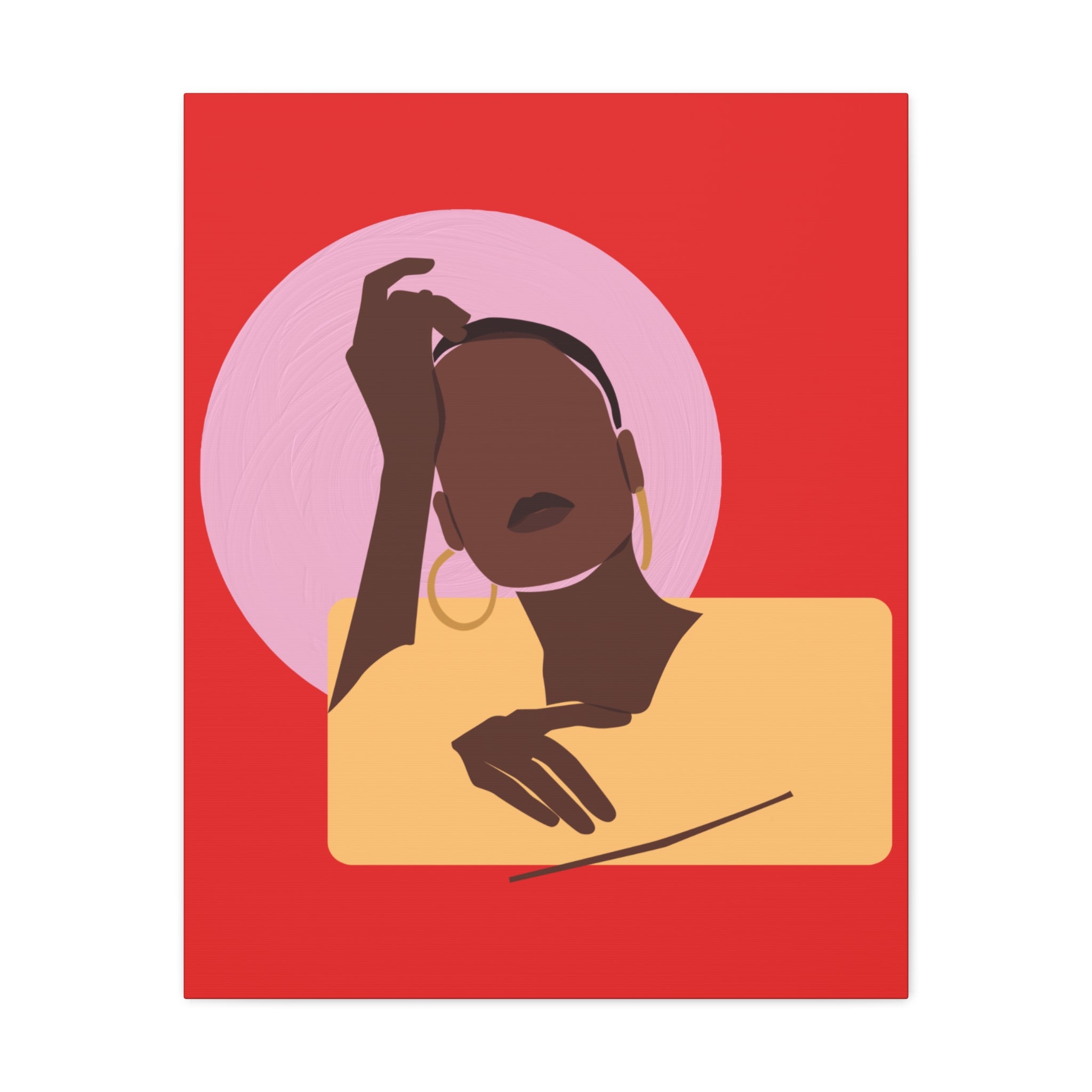 Abstract Afrocentric Portrait - Canvas Art