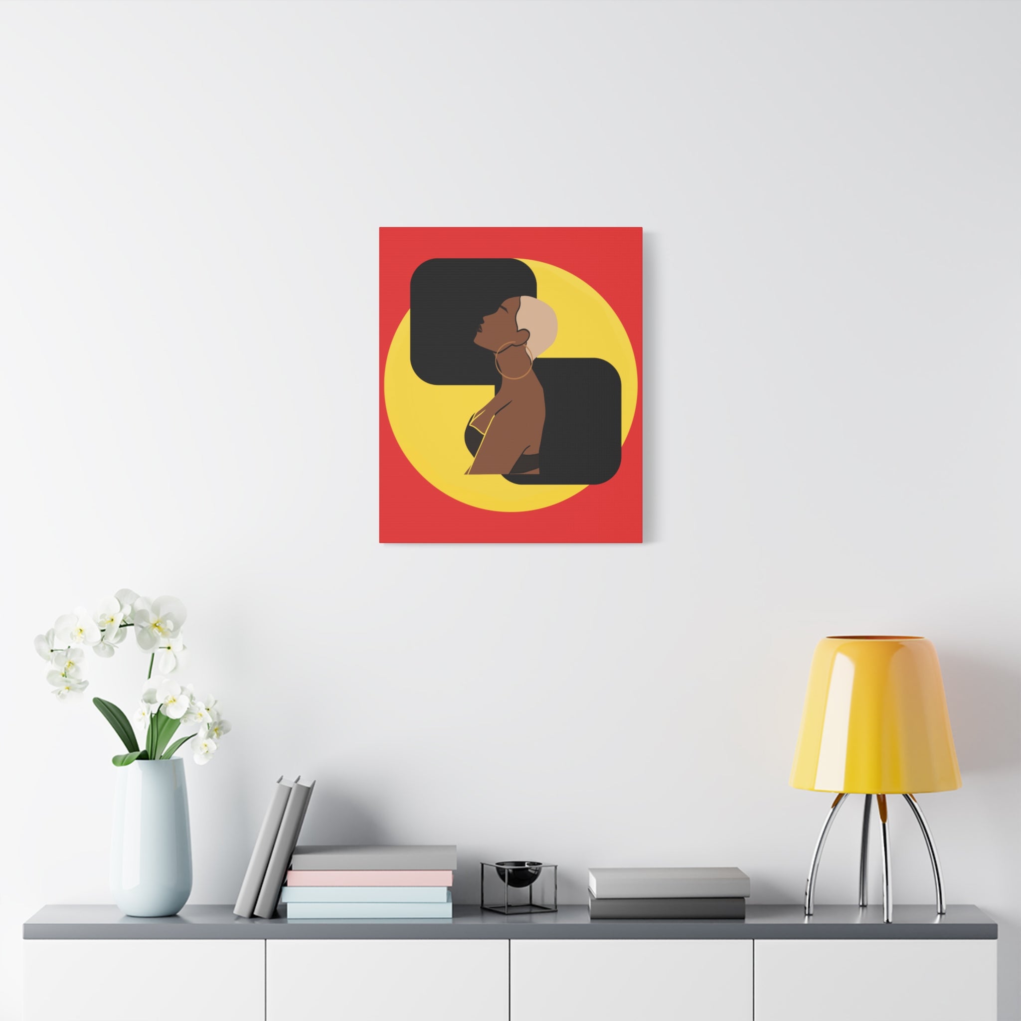 Bold Yellow and Black Woman – Canvas Art