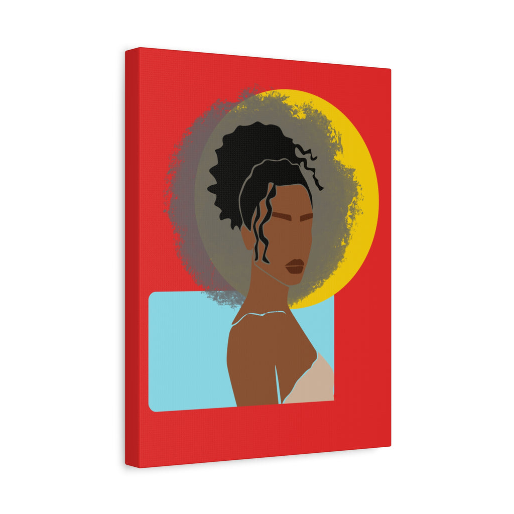 Woman With Curly Bun — Canvas Art