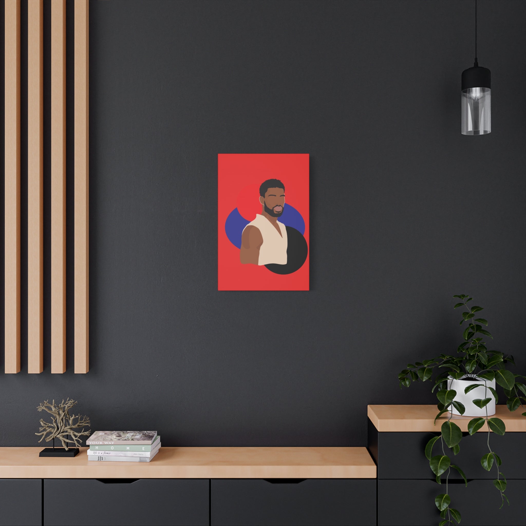 Minimalist Afro Male – Canvas Art