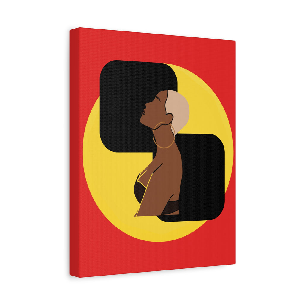 Bold Yellow and Black Woman – Canvas Art