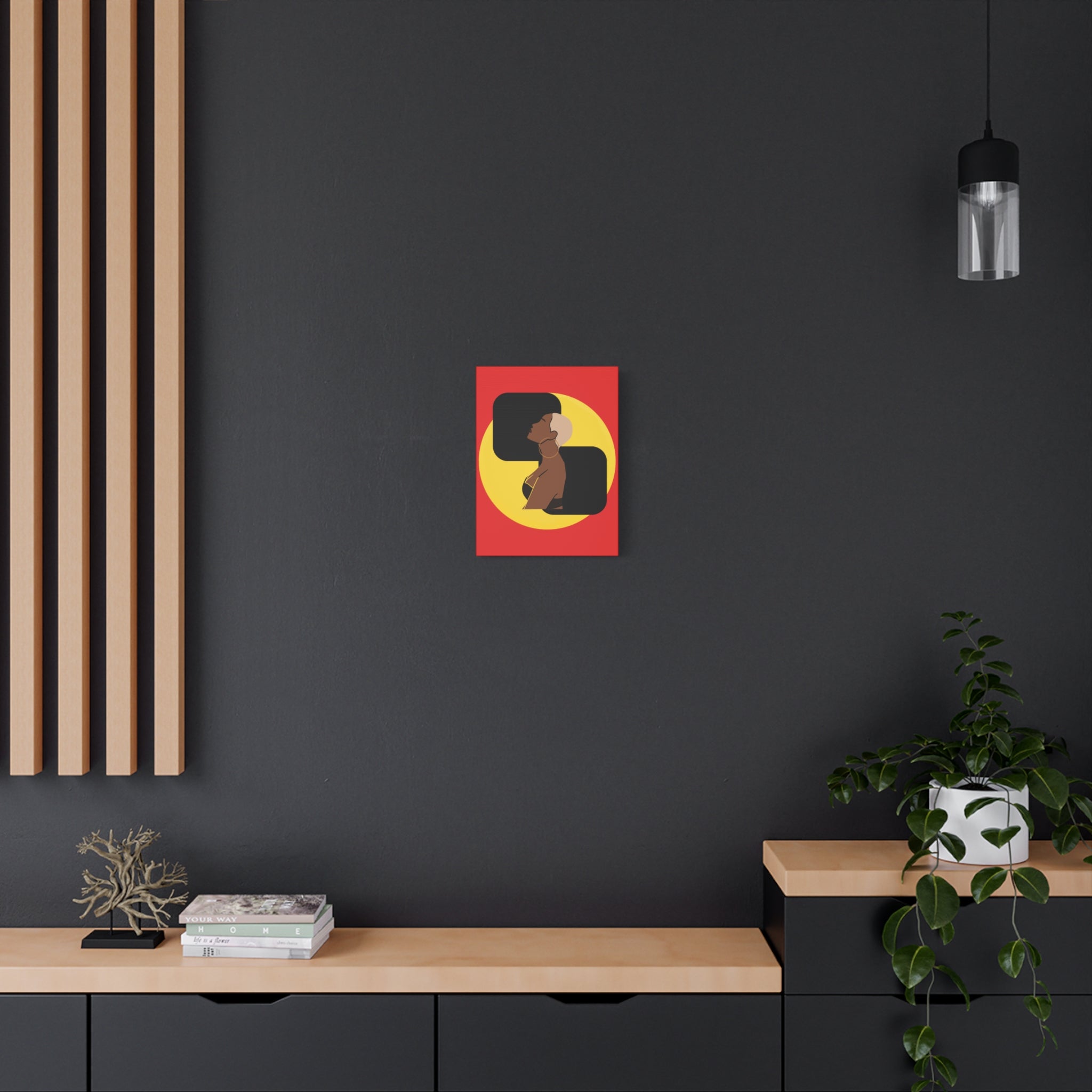 Bold Yellow and Black Woman – Canvas Art