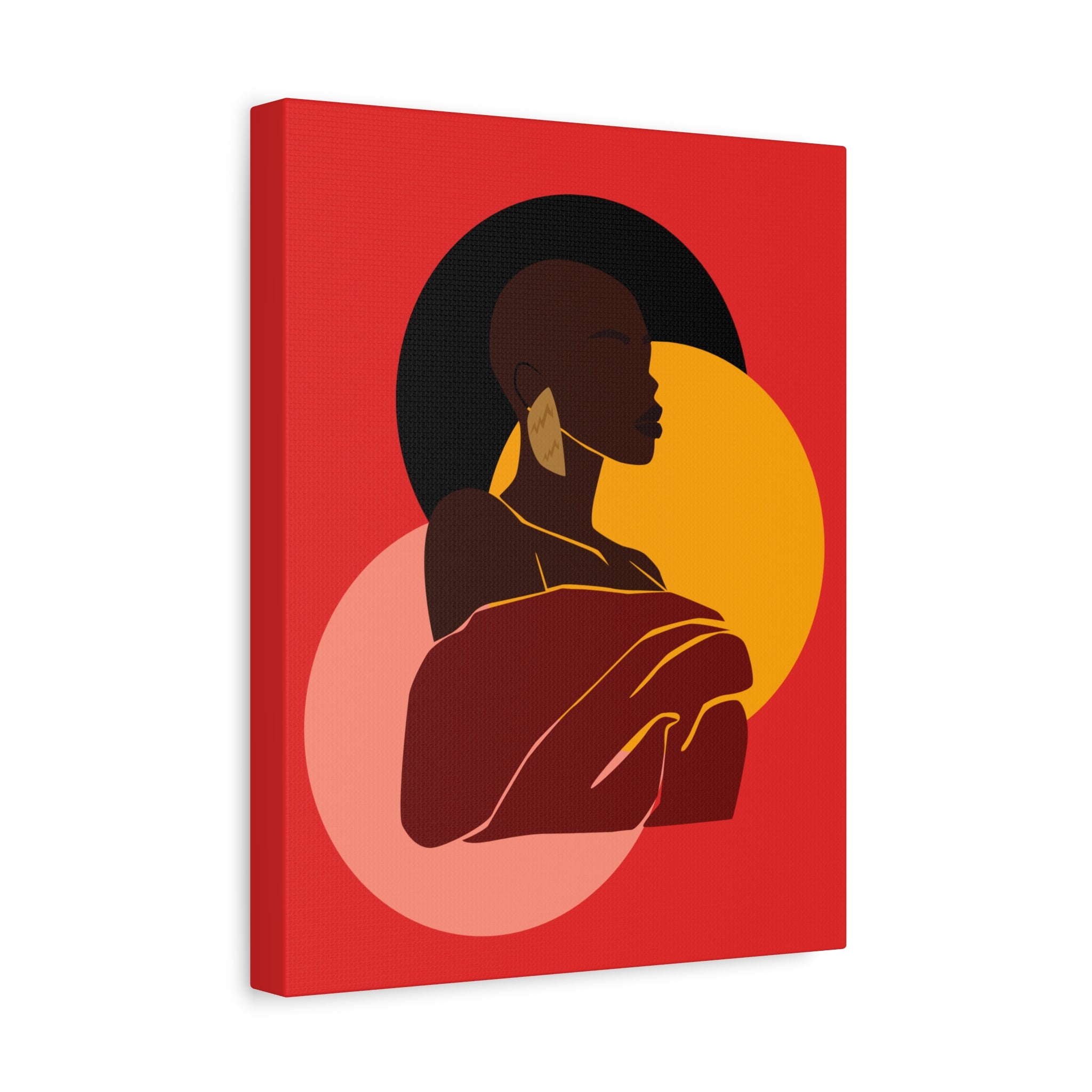 Bold Woman with Circles  –Canvas Art