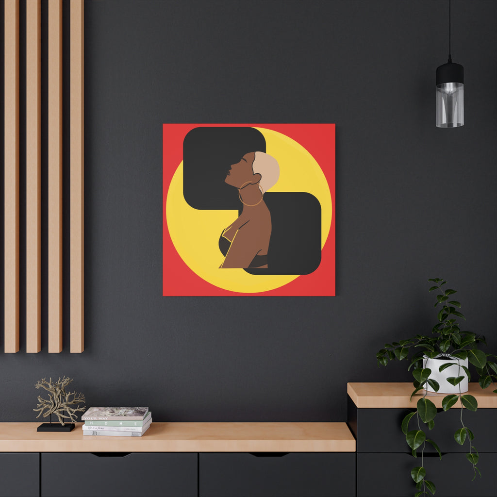 Bold Yellow and Black Woman – Canvas Art