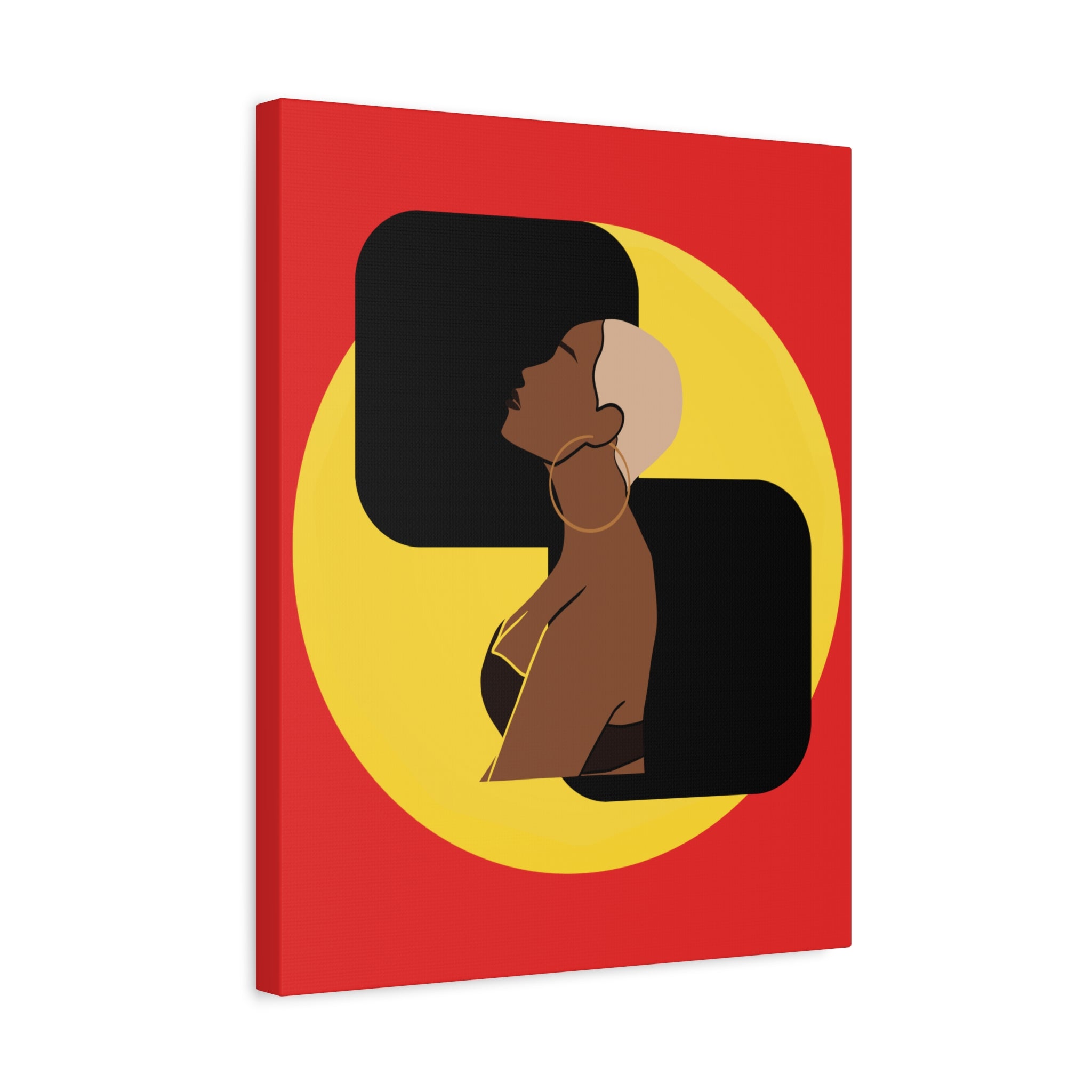 Bold Yellow and Black Woman – Canvas Art
