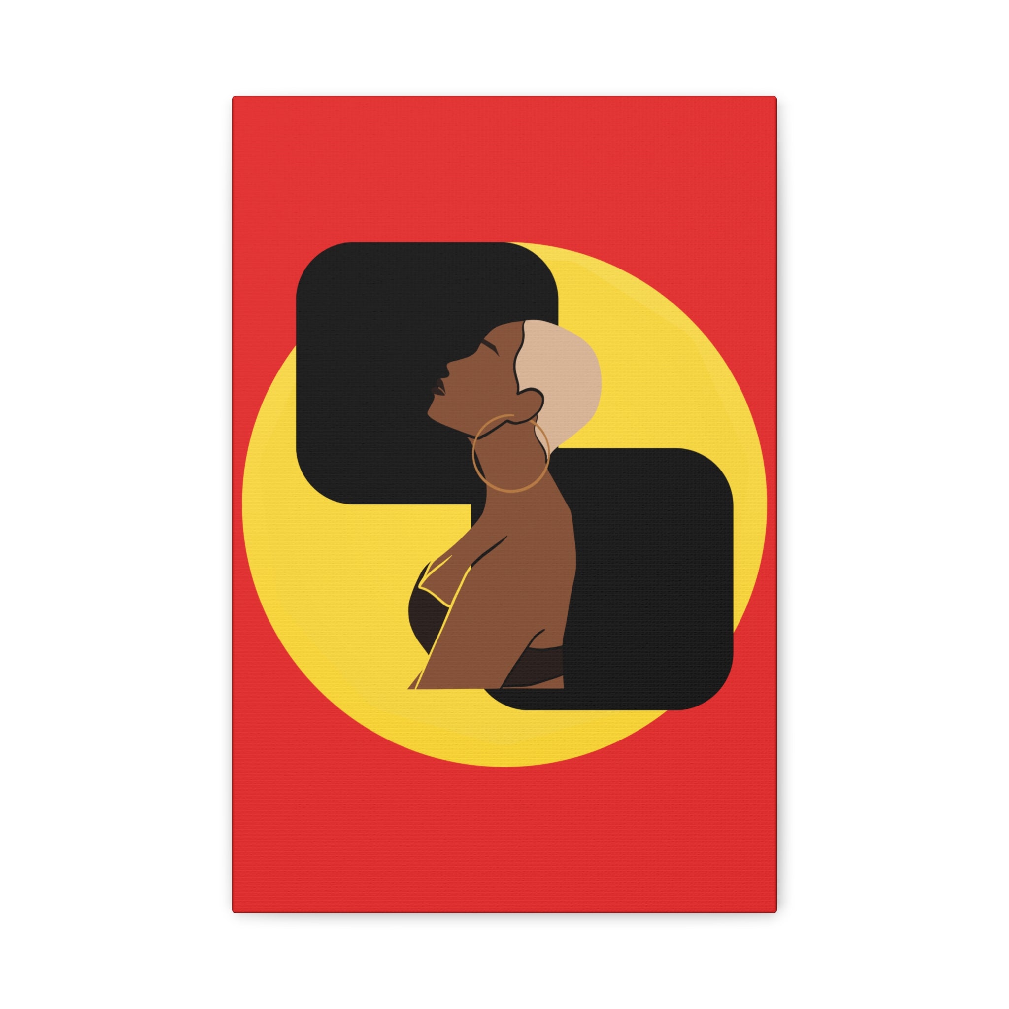 Bold Yellow and Black Woman – Canvas Art