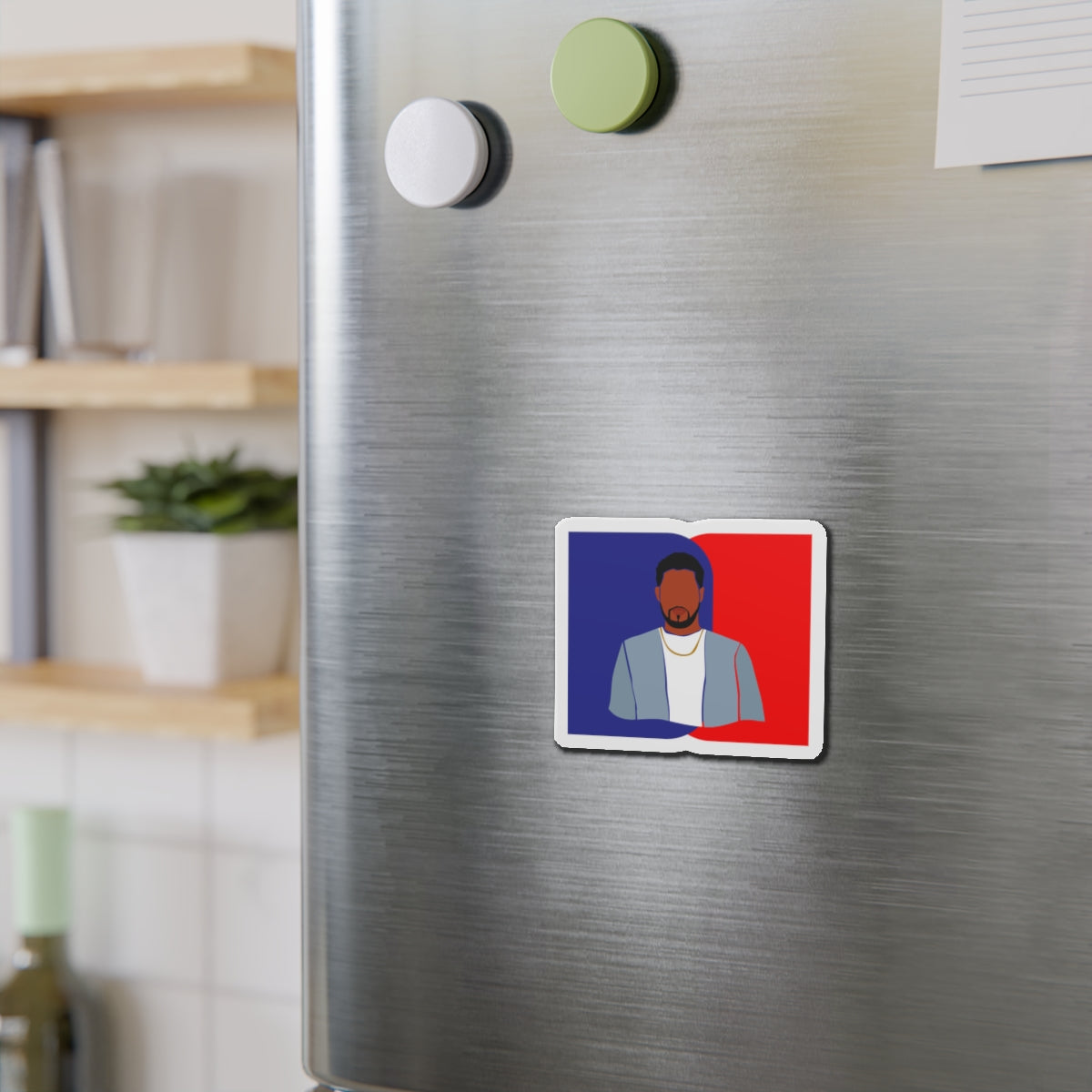 Minimalist Male Blue & Red — Magnet