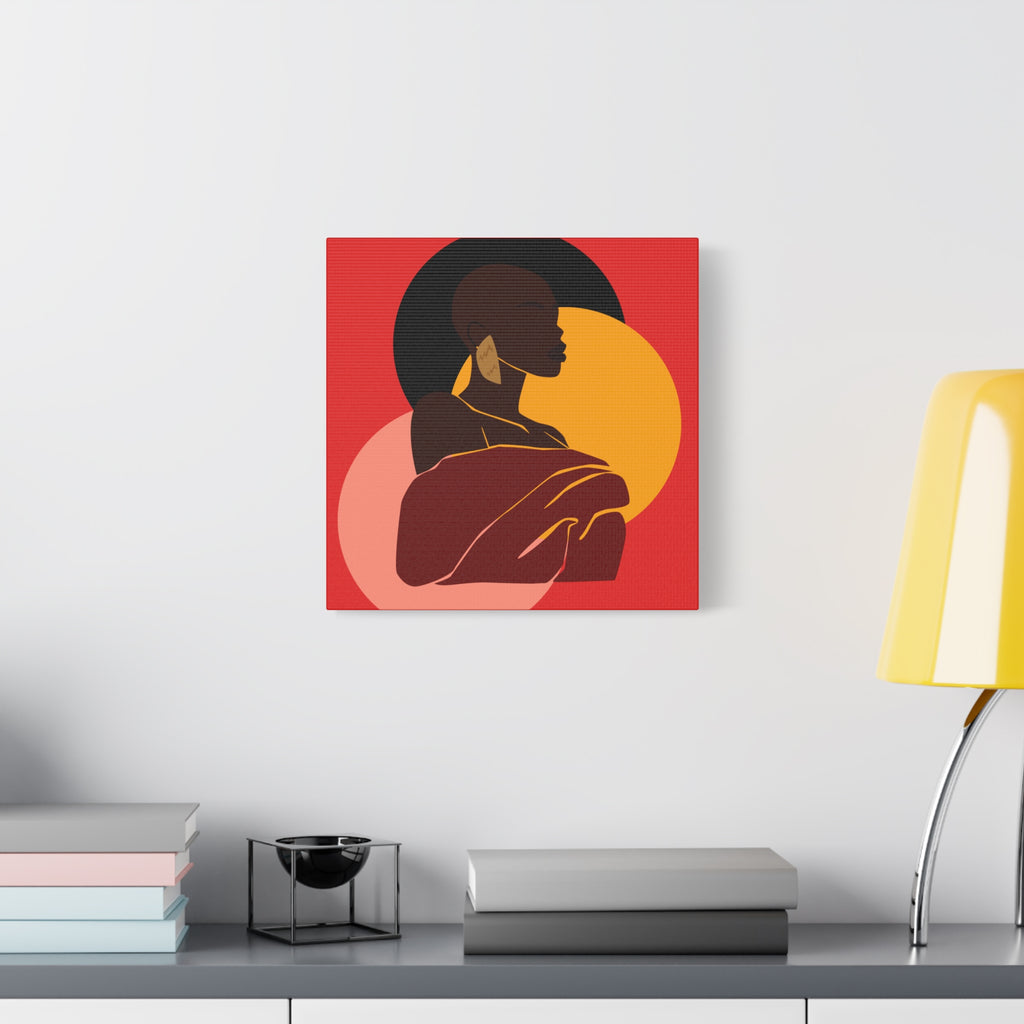 Bold Woman with Circles  –Canvas Art