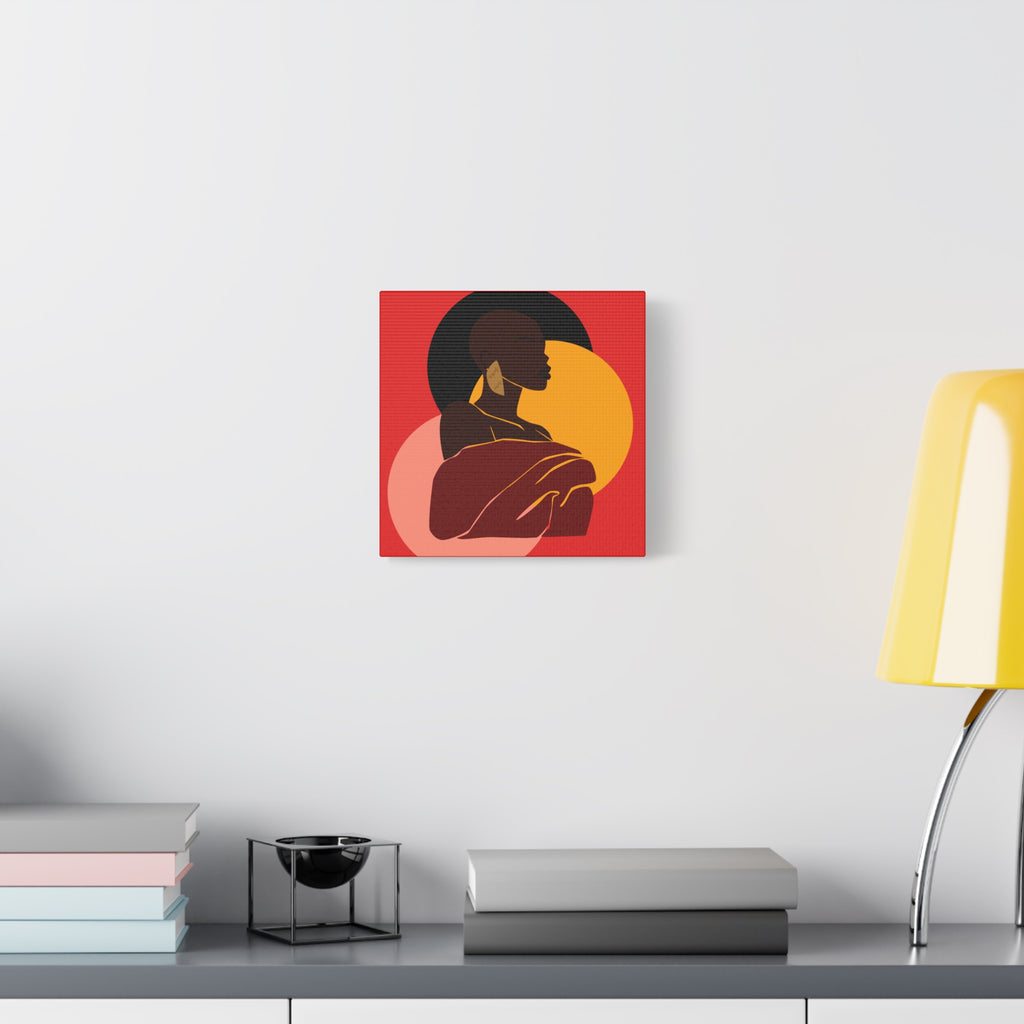 Bold Woman with Circles  –Canvas Art